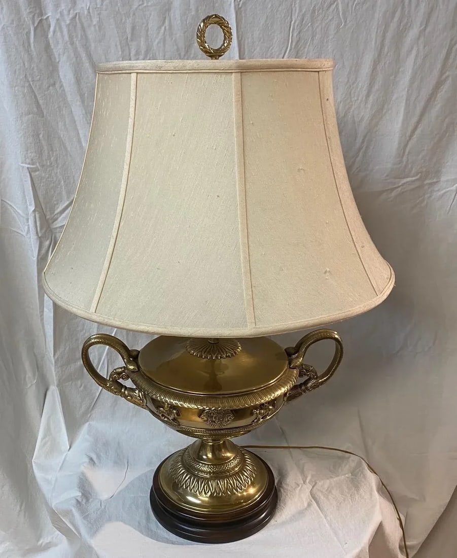 Vintage Lamp With Snake Arms on Urn - 3