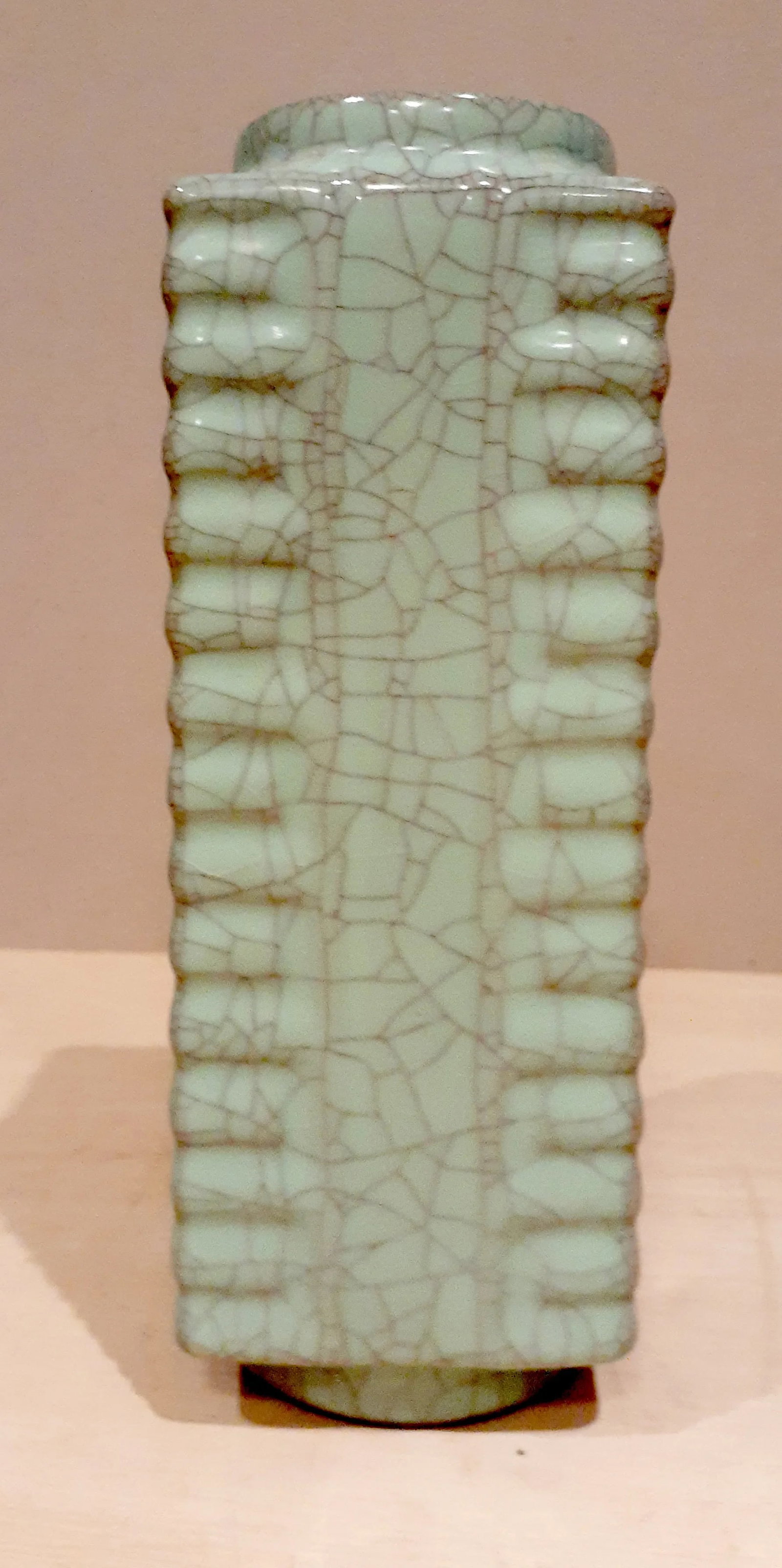 Early 20th Century Chinese Porcelain Guan Yao Cong Vase - 2