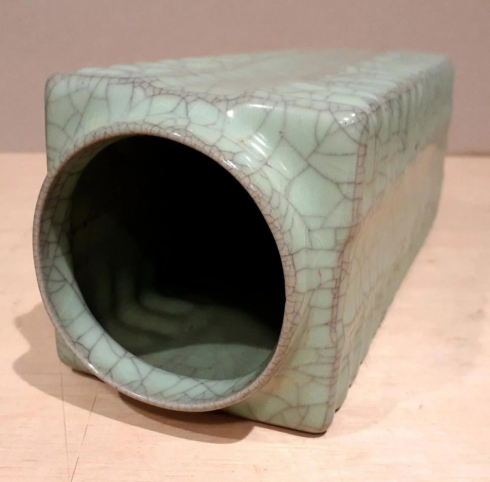 Early 20th Century Chinese Porcelain Guan Yao Cong Vase - 6