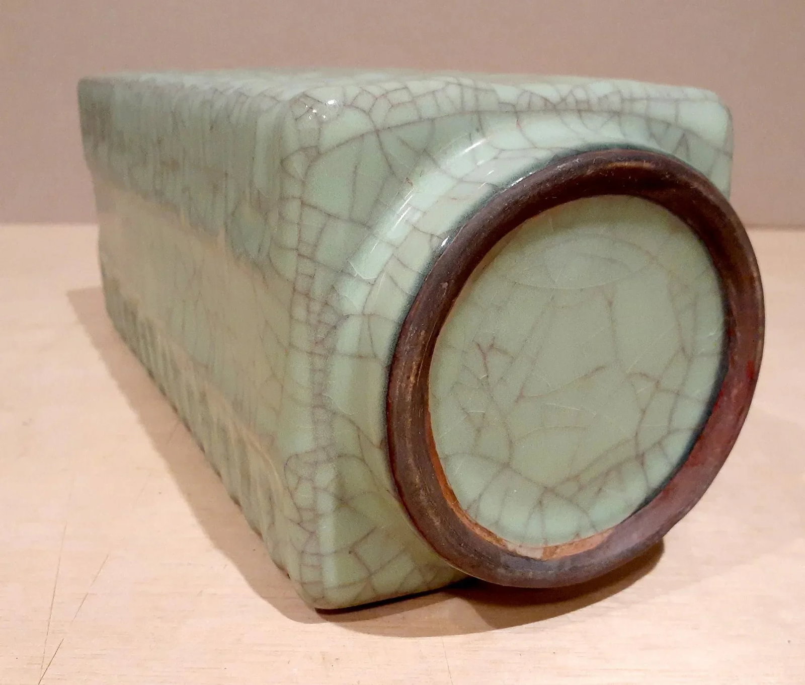 Early 20th Century Chinese Porcelain Guan Yao Cong Vase - 7