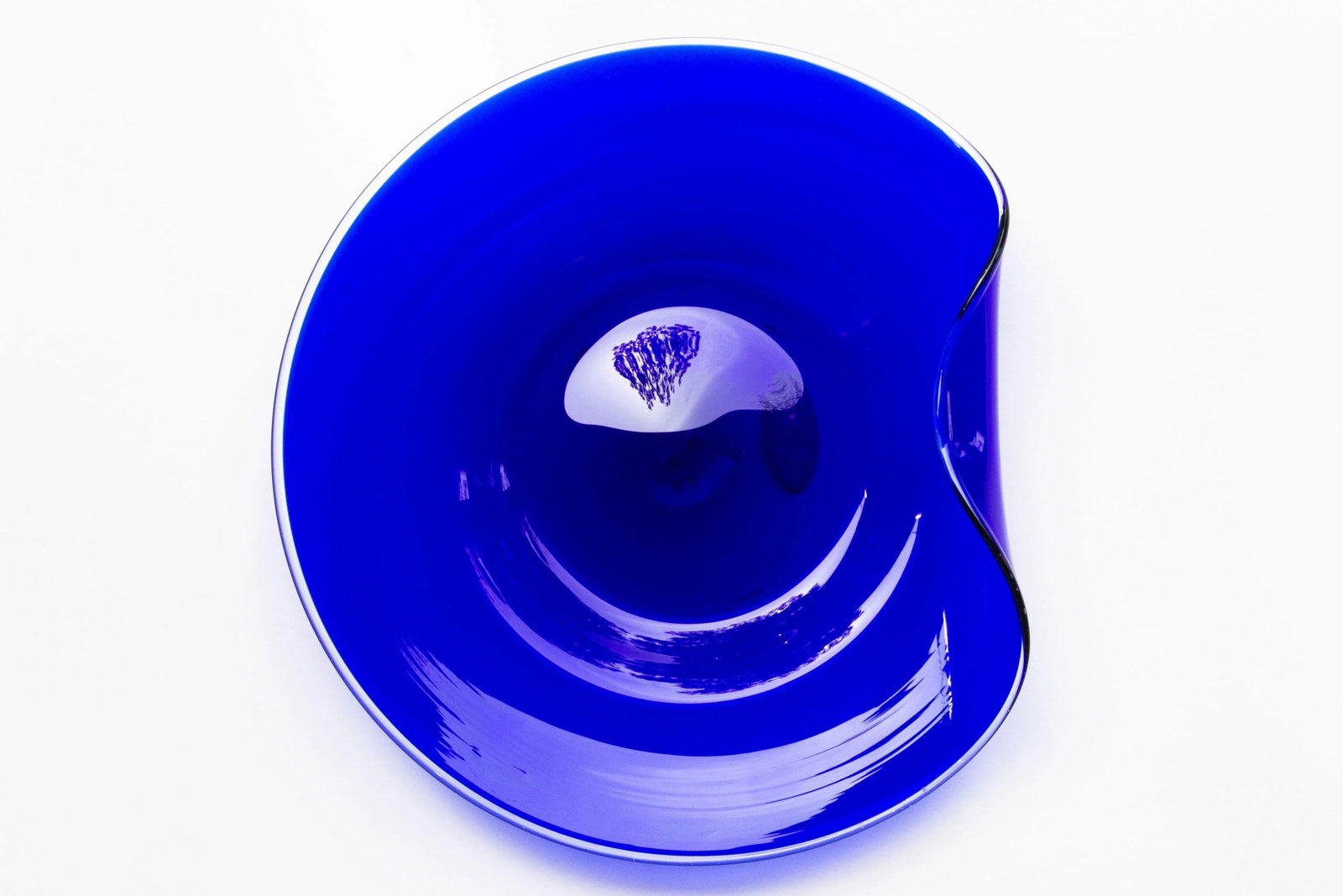 1960s Italian Cobalt Blue Murano Glass Bowl - 2