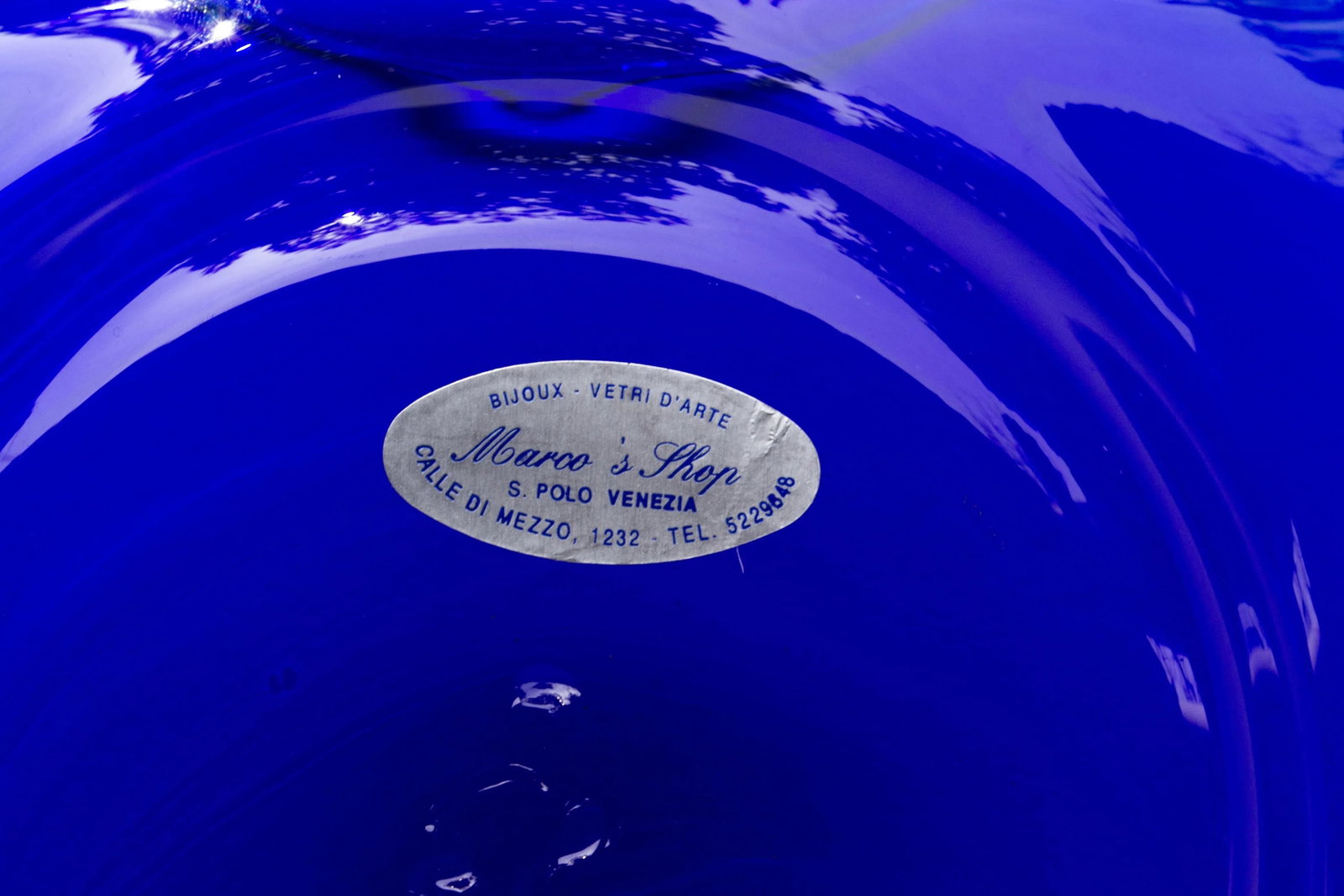 1960s Italian Cobalt Blue Murano Glass Bowl - 4