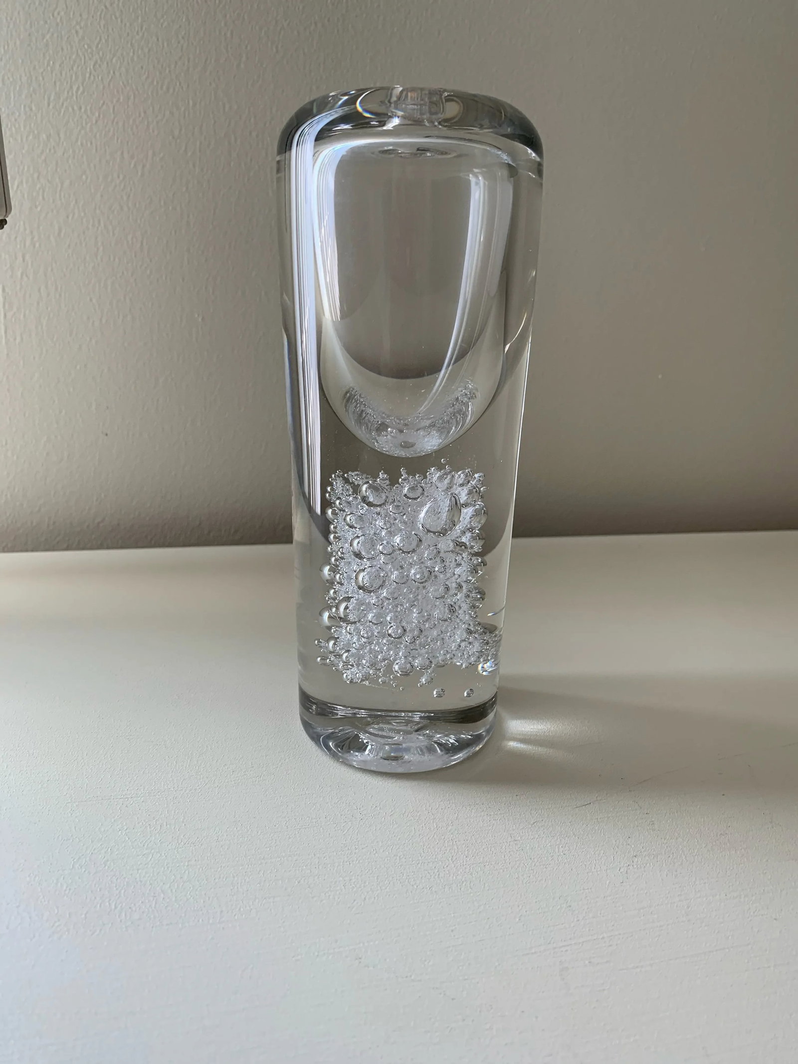 Vintage Mid-Century Murano Bubble Art Glass Double Orb Vase - 2