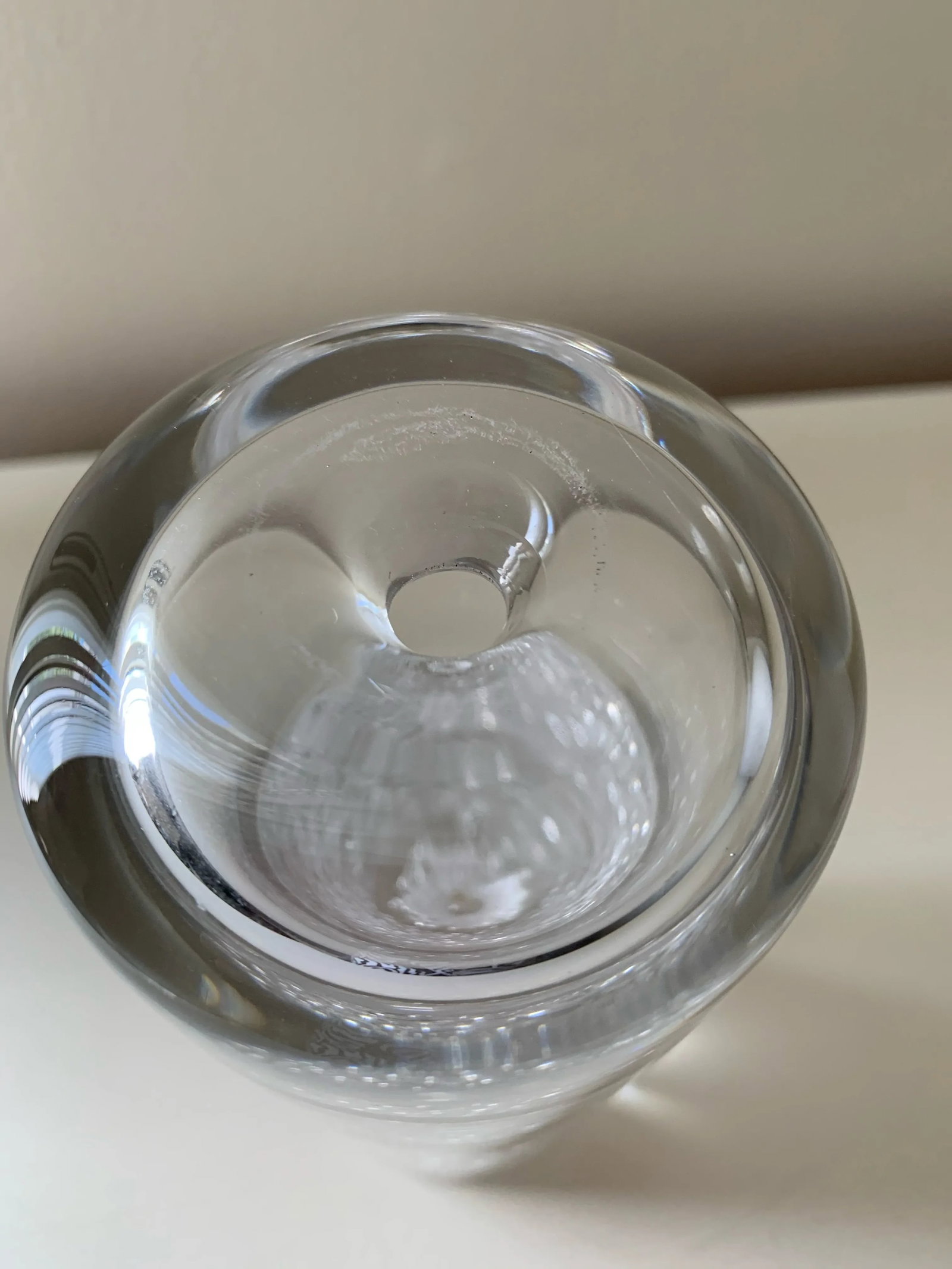 Vintage Mid-Century Murano Bubble Art Glass Double Orb Vase - 5