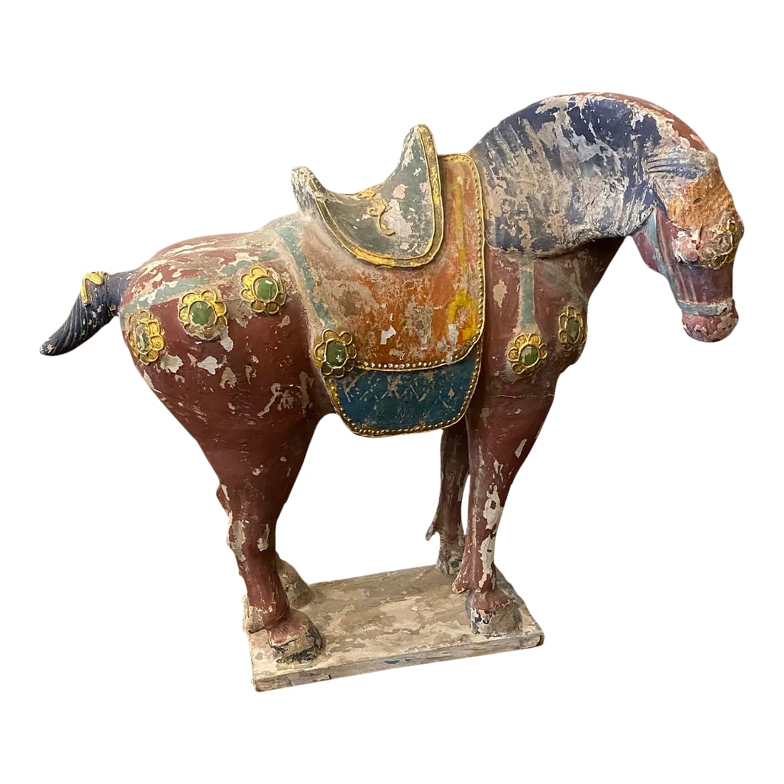 Early 20th Century Antique Hand Painted Wooden Horse Statue (1 of 9)