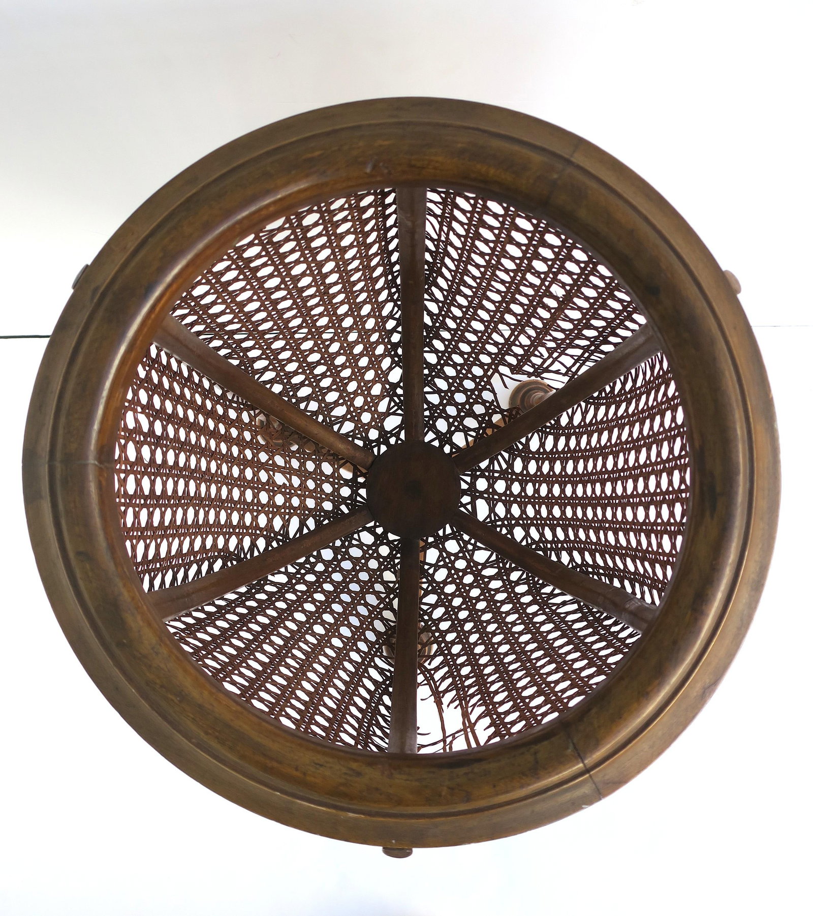 Wicker Cane Plant Stand, Circa Mid-20th Century - 11