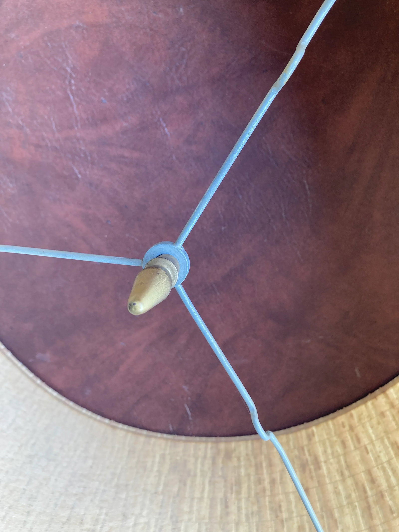 Mid Century Modern Brass and Walnut Floor Lamp - 9