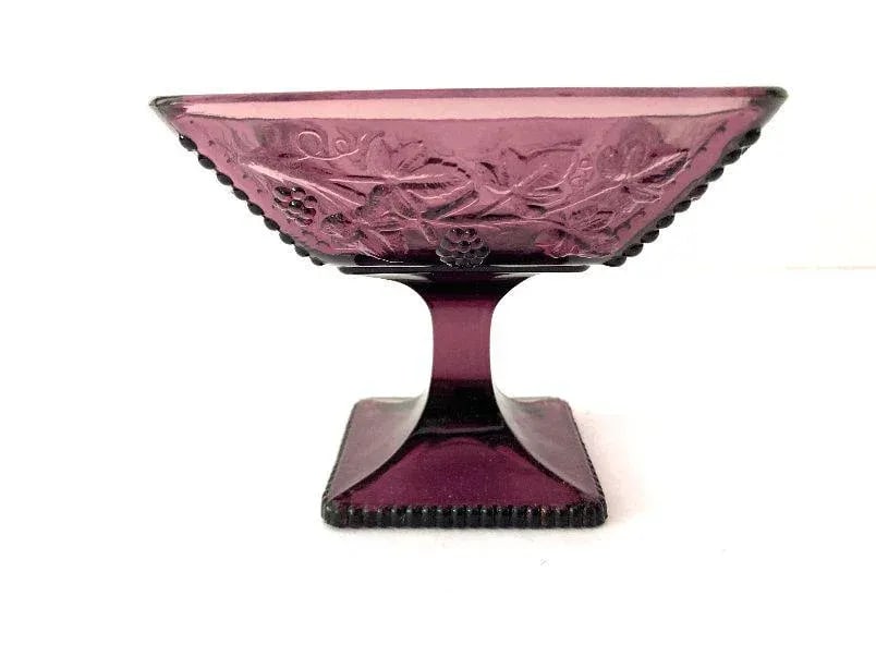 1970s Purple Glass Grape Design Decorative Bowl - 3