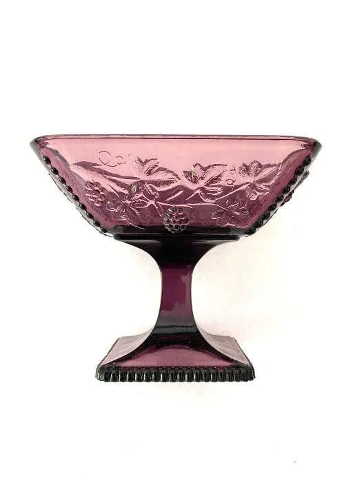 1970s Purple Glass Grape Design Decorative Bowl - 5