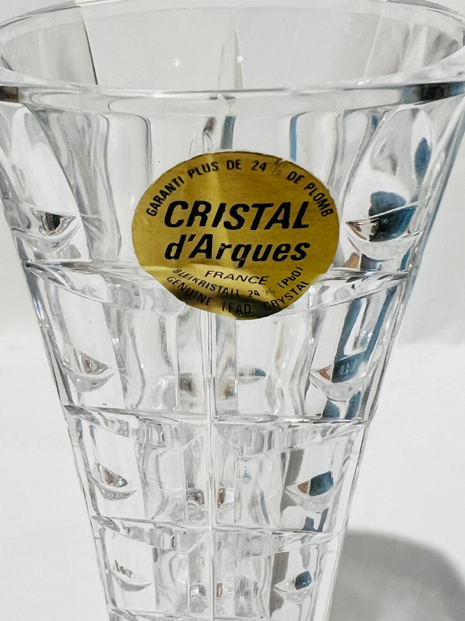 Vintage Cristal d'Arques Bud Flower Vase - 3