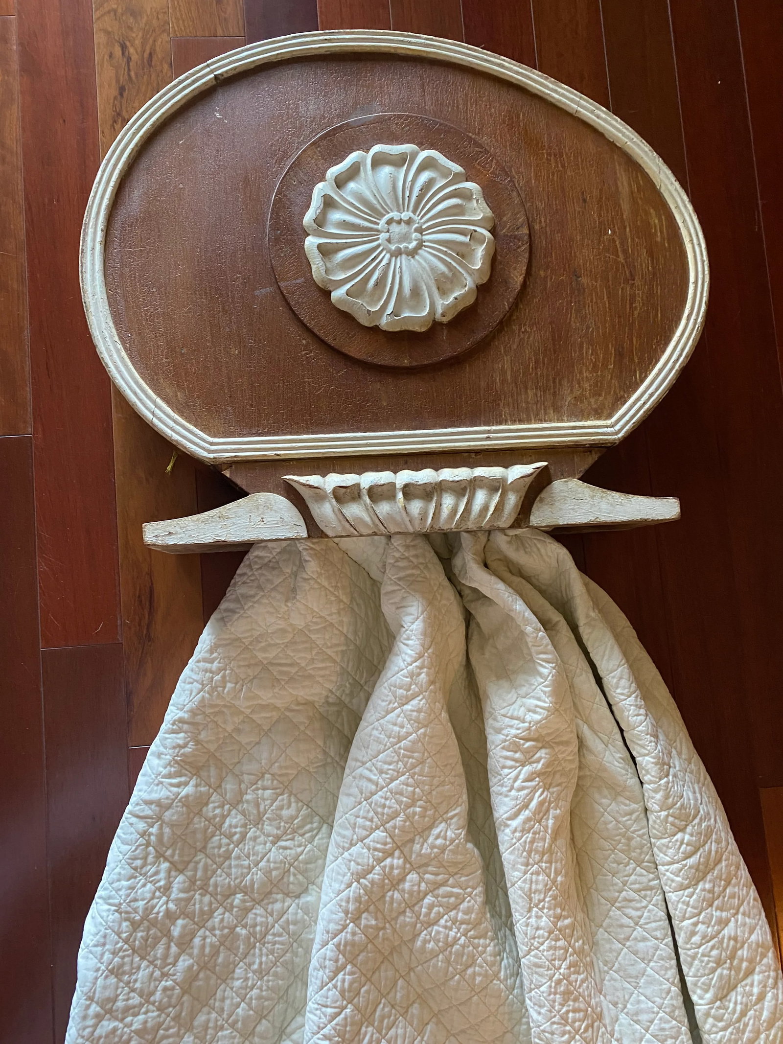 19th C. Canopy Bed Corona / Pelmet / Architectural Cornice Crowns - Pair - 13