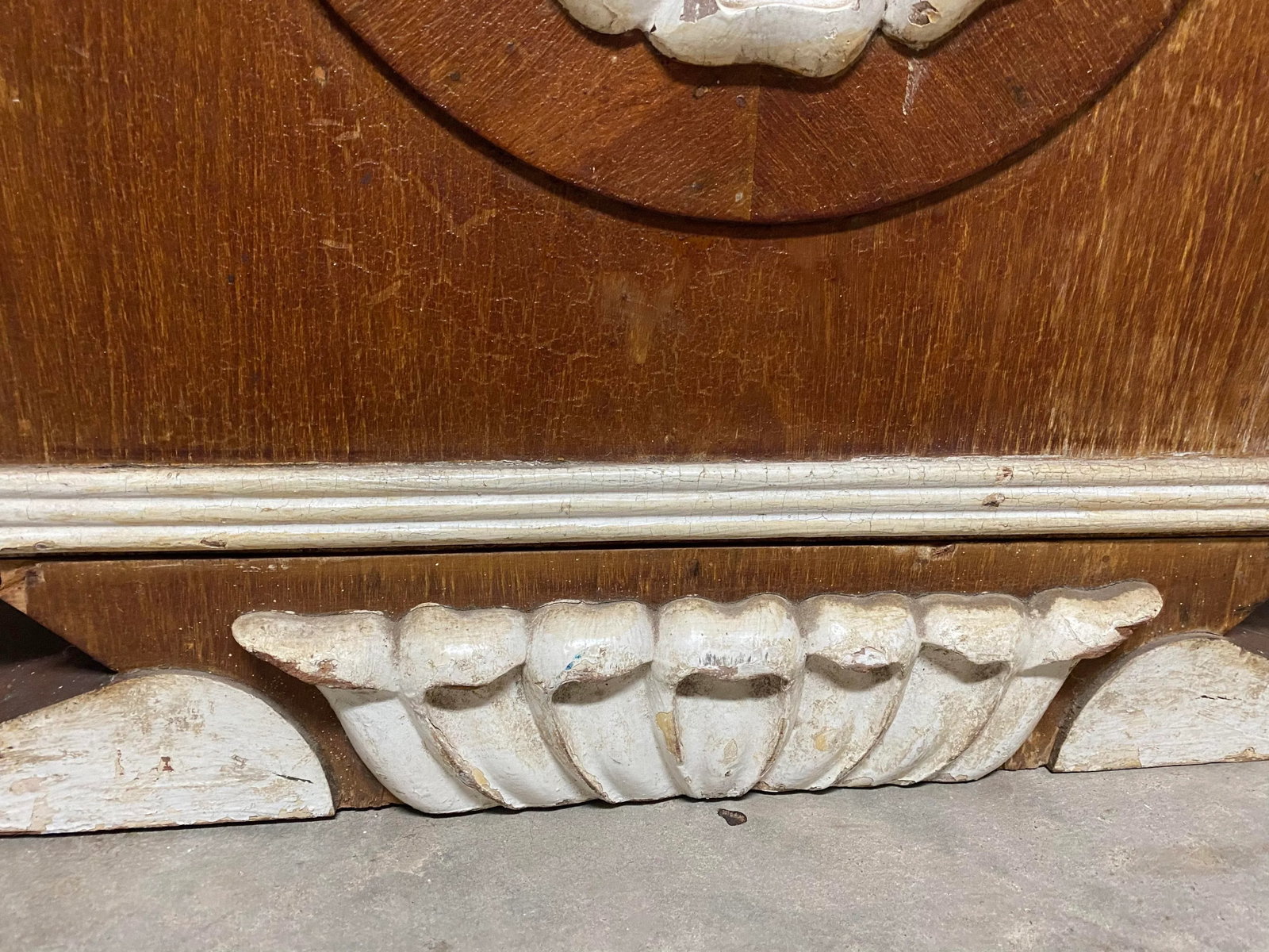 19th C. Canopy Bed Corona / Pelmet / Architectural Cornice Crowns - Pair - 4