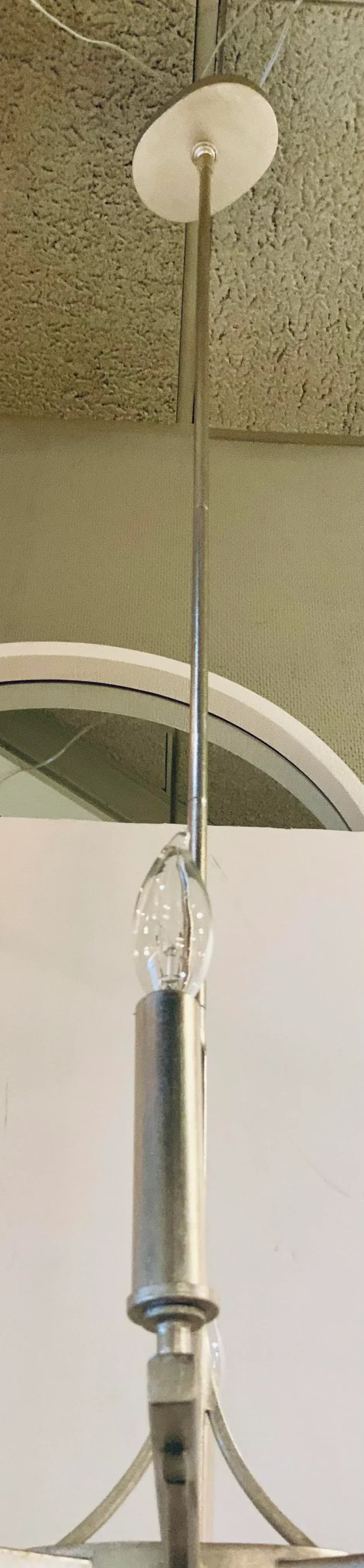 Currey & Co. Modern Silver Leaf Finished Elongated Chandelier Prototype - 3
