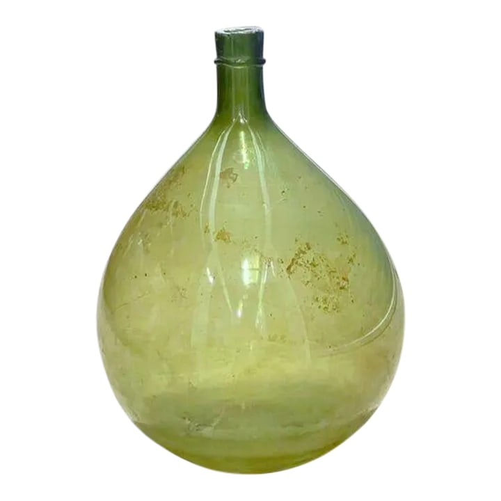 Large Antique Green Glass Wine Bottle (1 of 5)