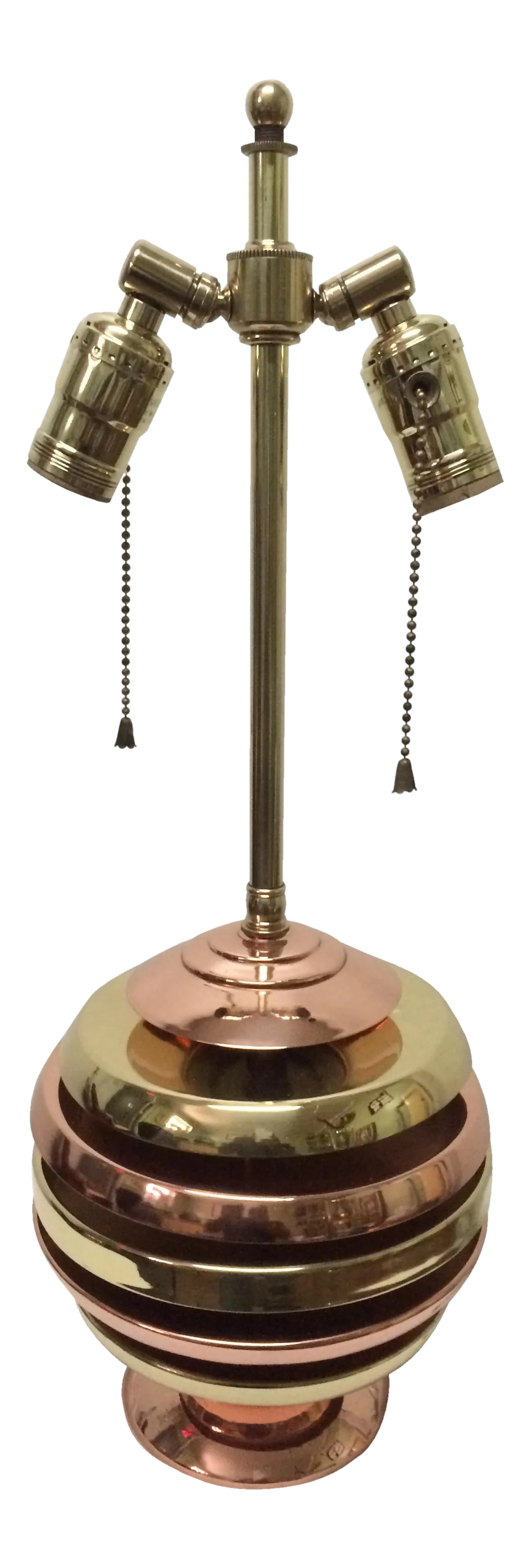 Brass & Copper Art Deco Table Lamp (1 of 6)