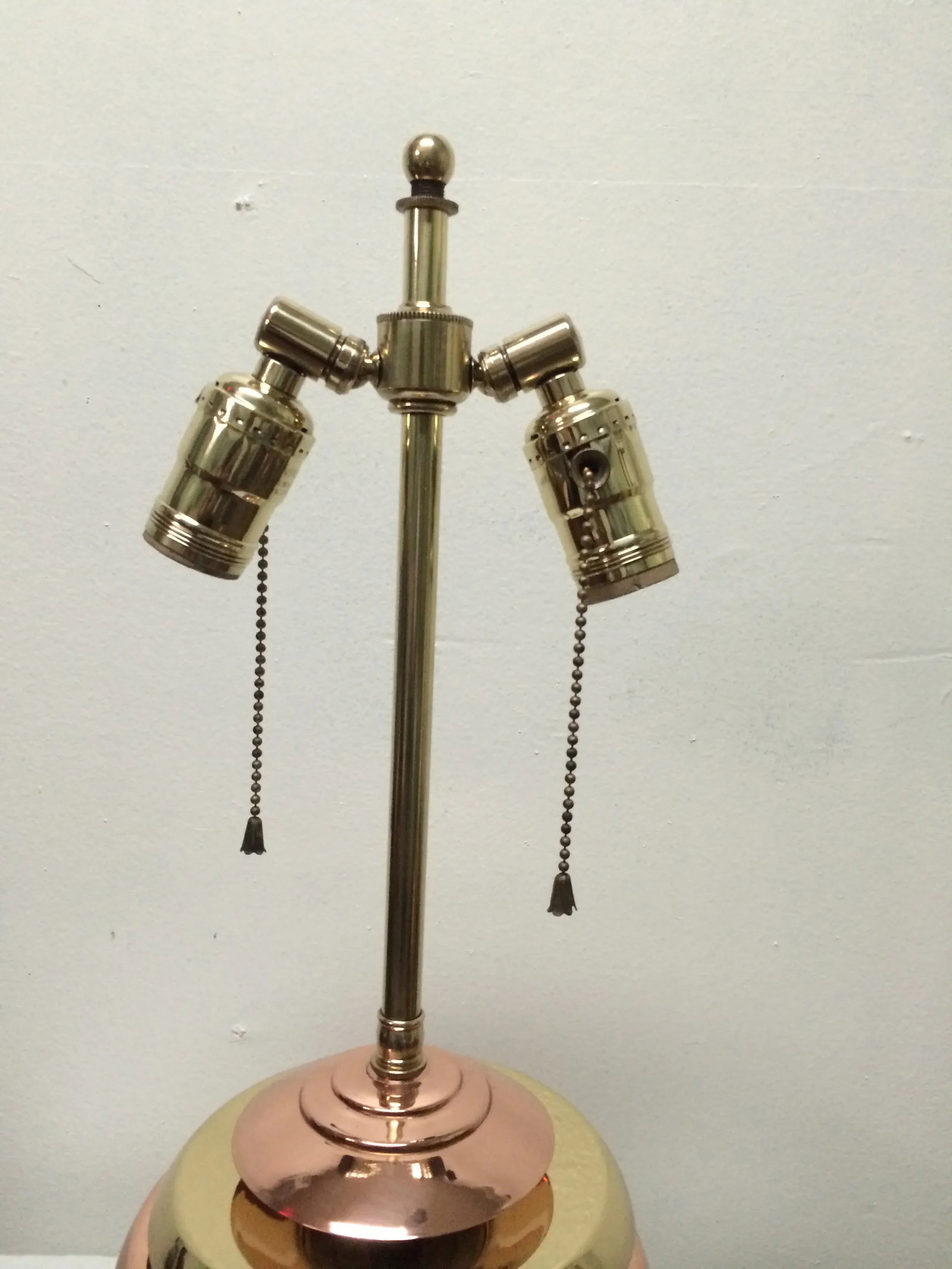 Brass & Copper Art Deco Table Lamp - 4