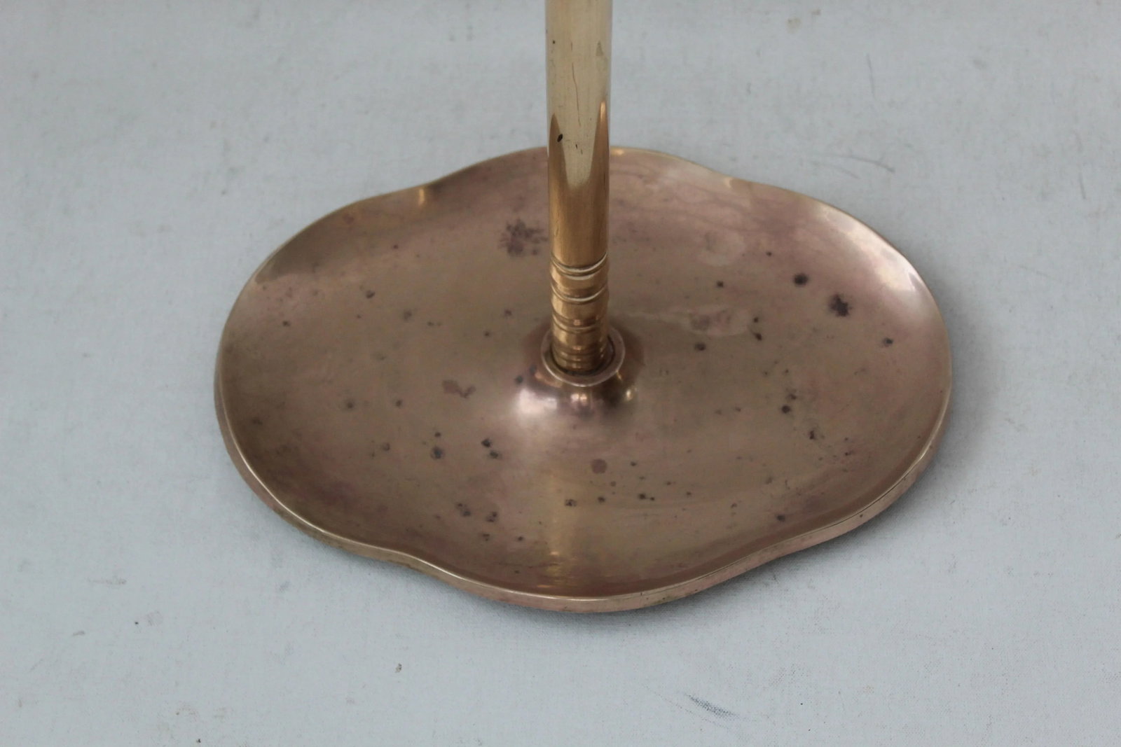 Vintage Mid Century Six Ring Sectional Brass Umbrella Stand - 7