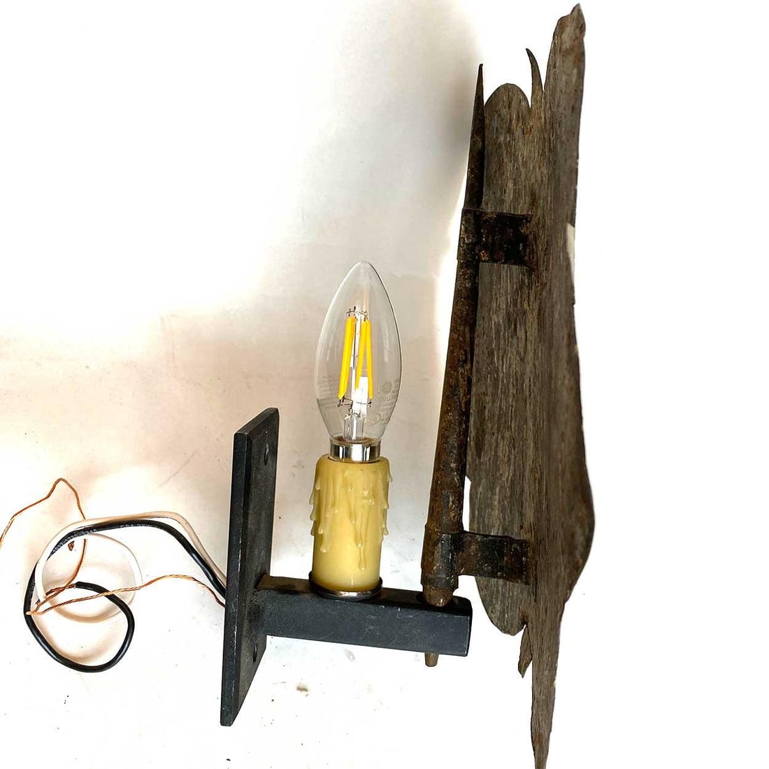 Italian Painted Metal Ecclesiastical One-light Bracket Wall Sconces - a Pair - 13