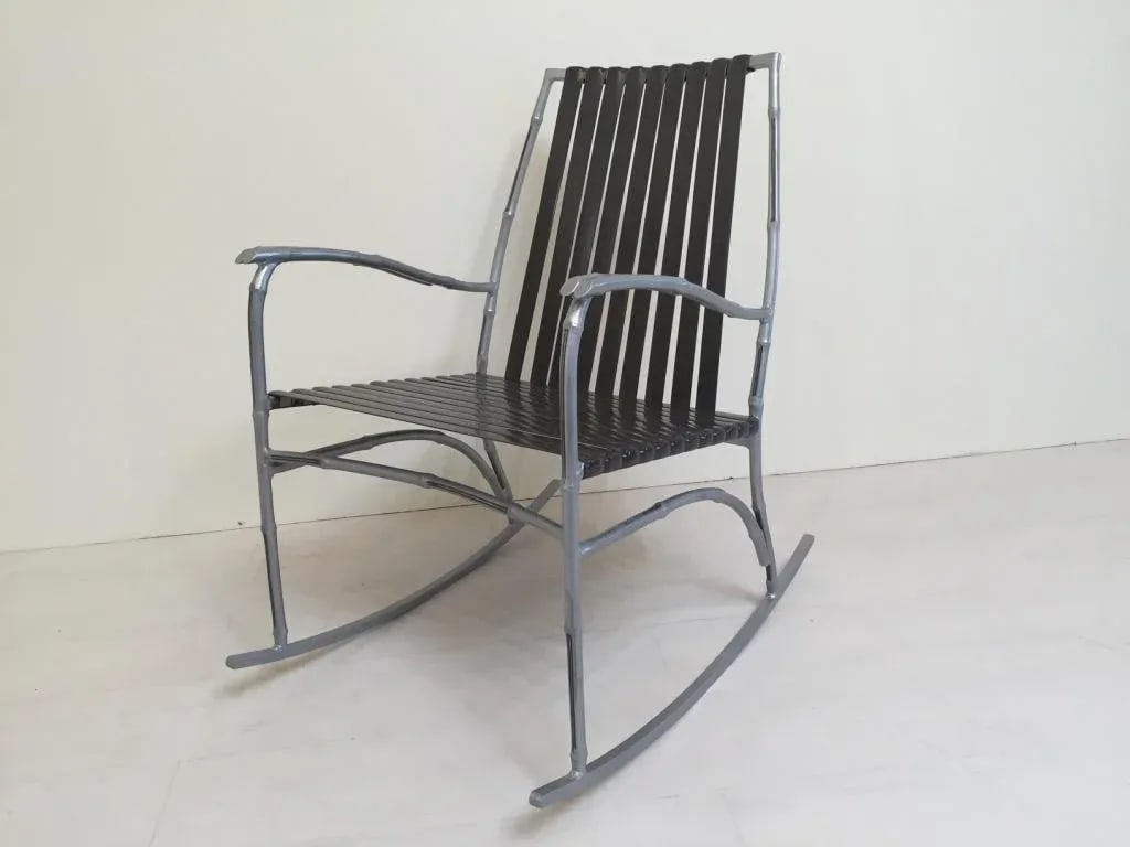 Faux Bamboo Patio Rocker - 2