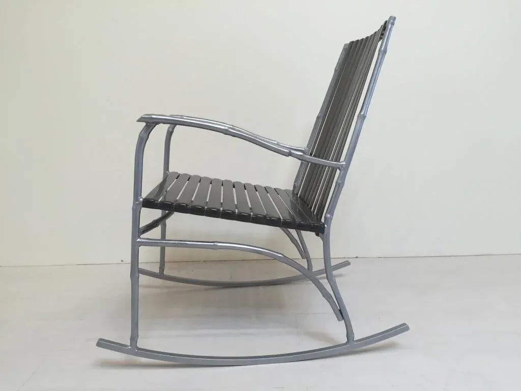 Faux Bamboo Patio Rocker - 5