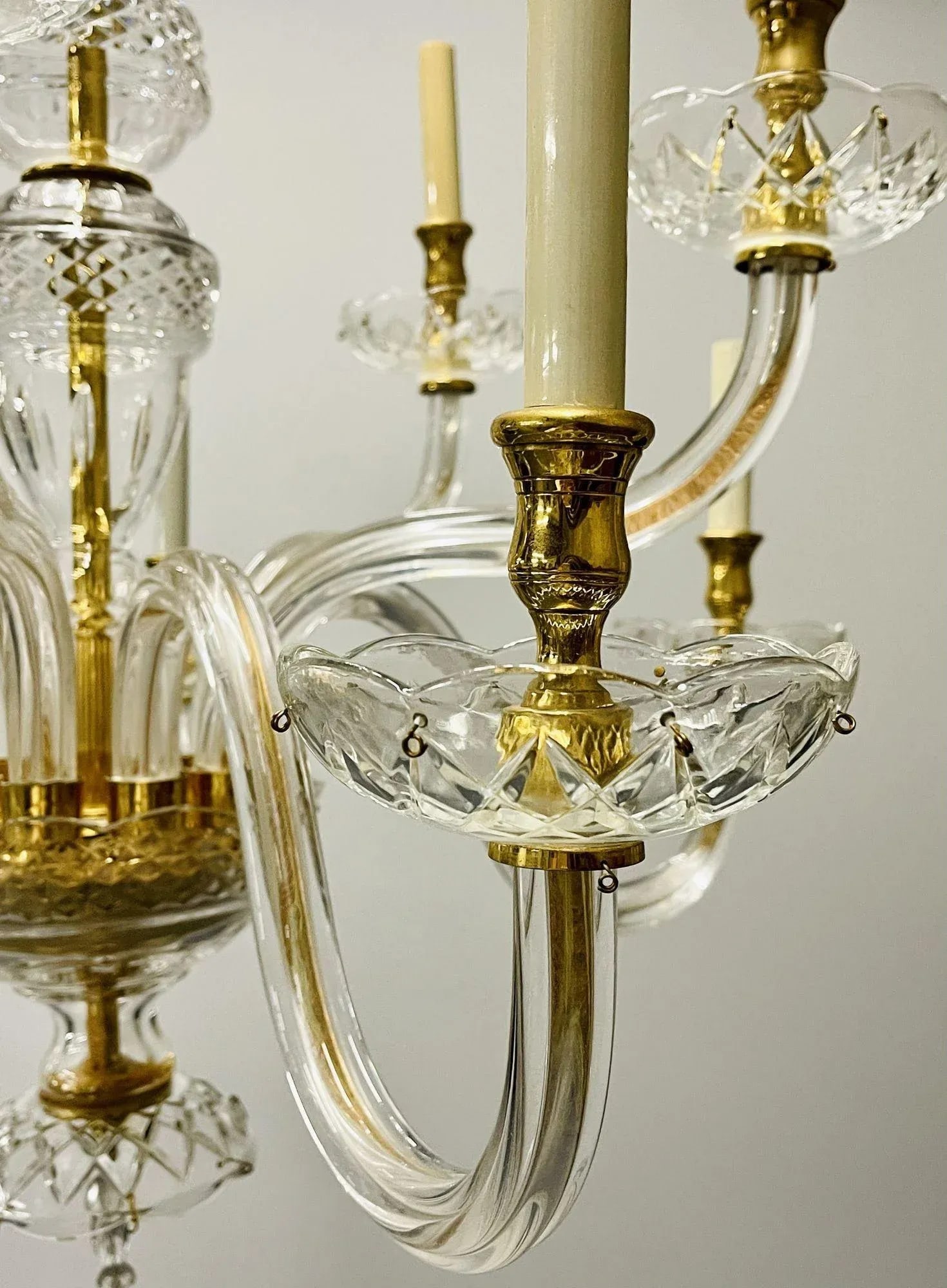 A Murano Style Chandelier, Waterford Style . - 10