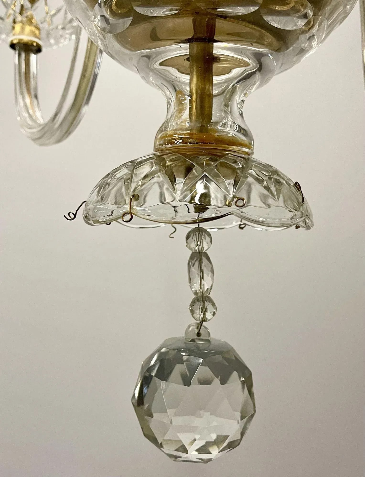 A Murano Style Chandelier, Waterford Style . - 12