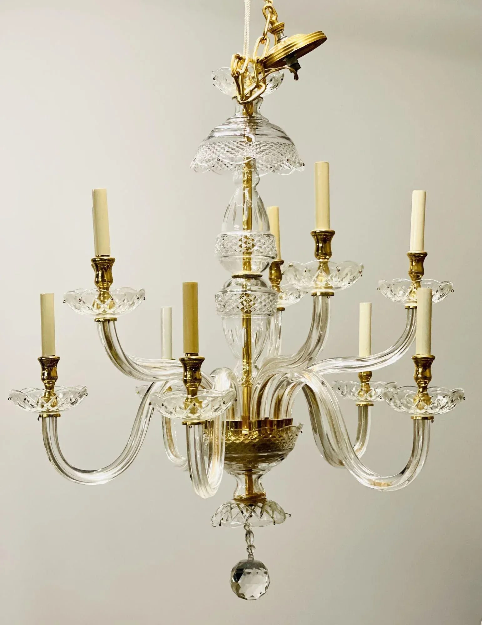 A Murano Style Chandelier, Waterford Style . - 2
