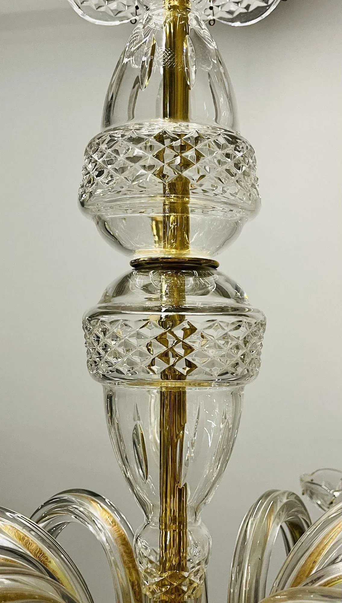 A Murano Style Chandelier, Waterford Style . - 8