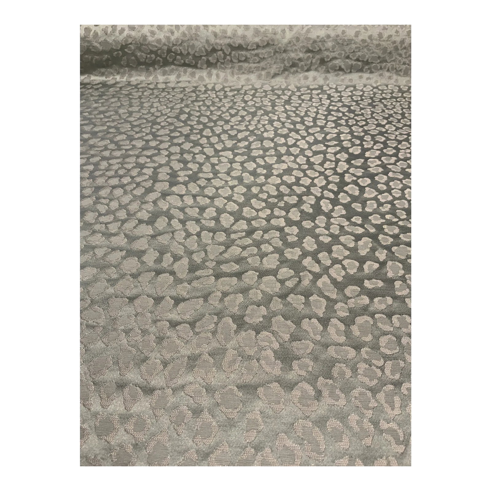 Caracole Faux Silk Platinum Leopard Print Designer Fabric - 9.5 Yards (1 of 6)