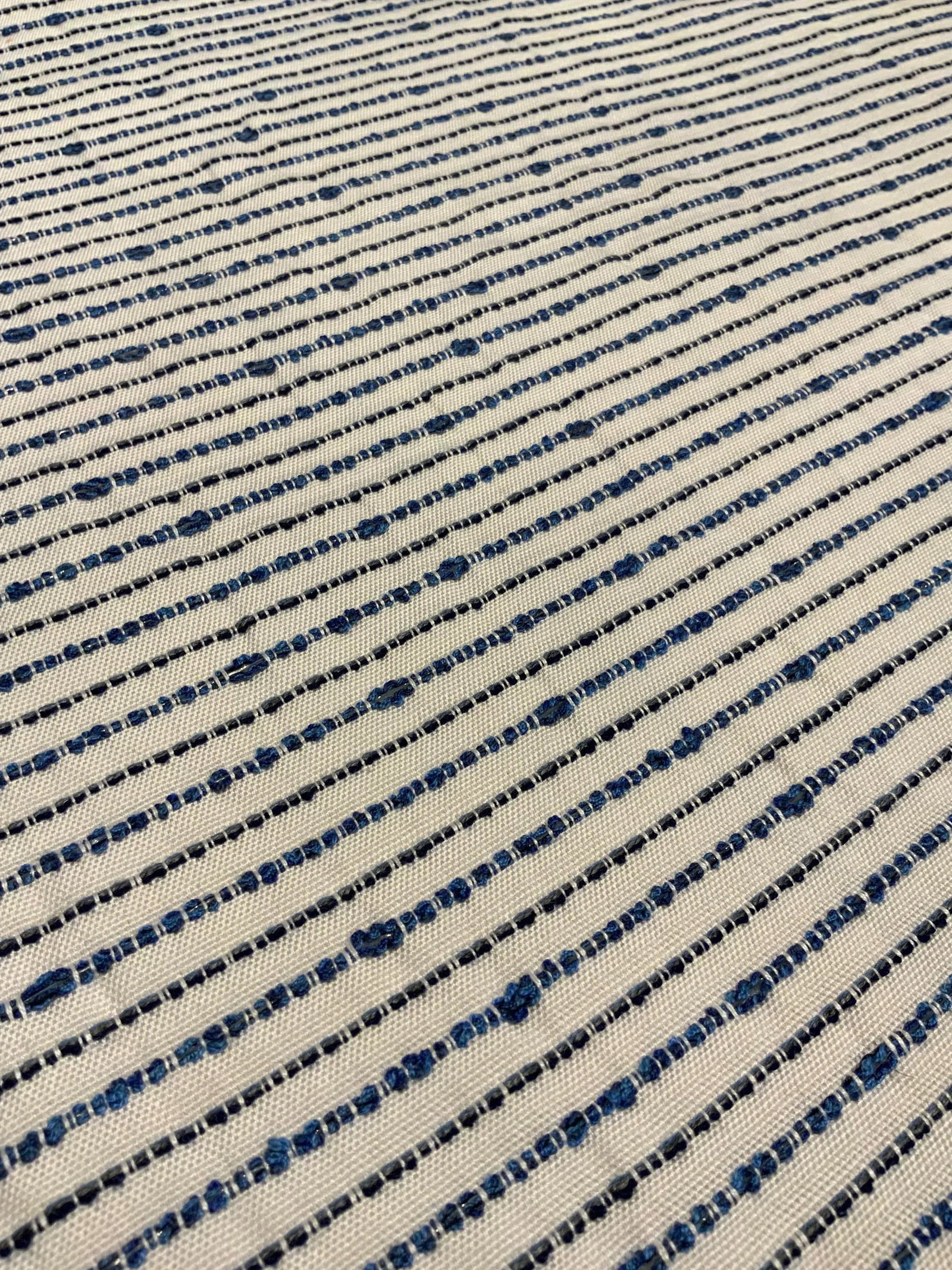 Seth Cabot/Lee Jofa for Kravet Blue and White Slubby Woven 3736.15 Designer Fabric - 9 Yards - 2