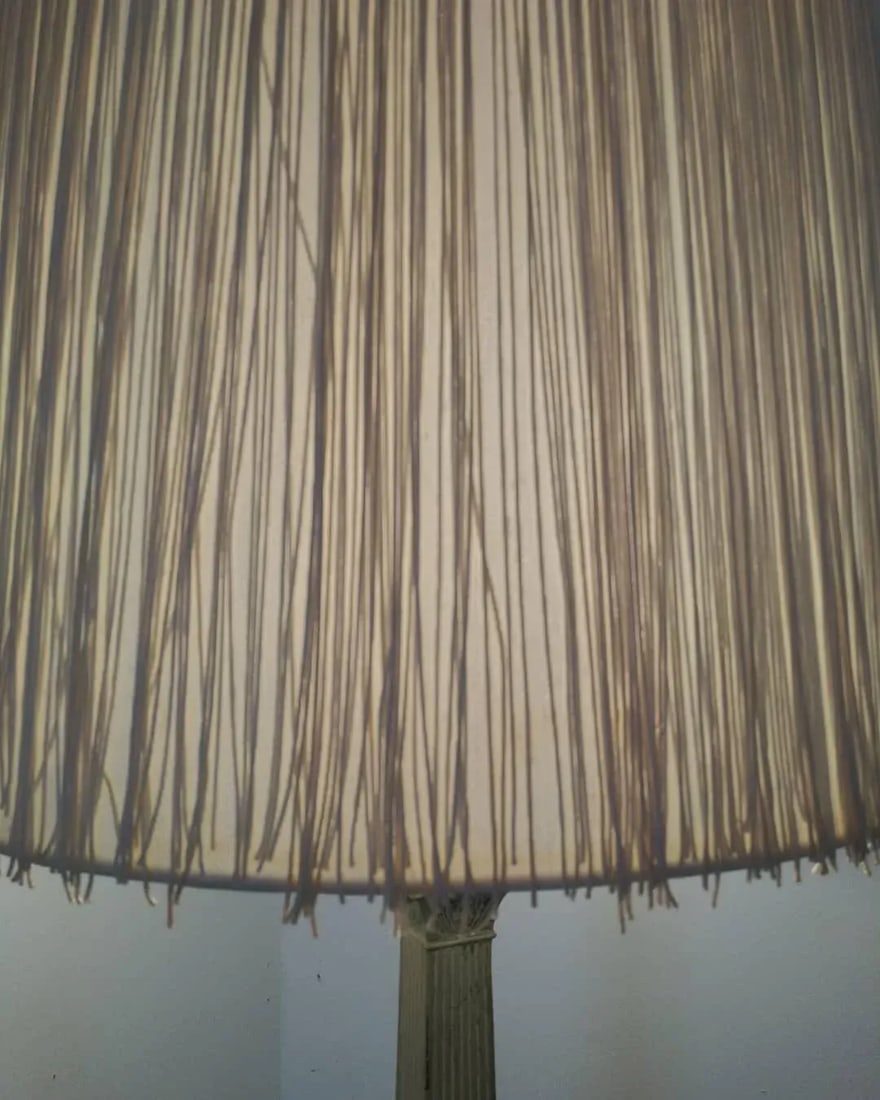 Vintage 1950s French Cast Iron Lamp - 10