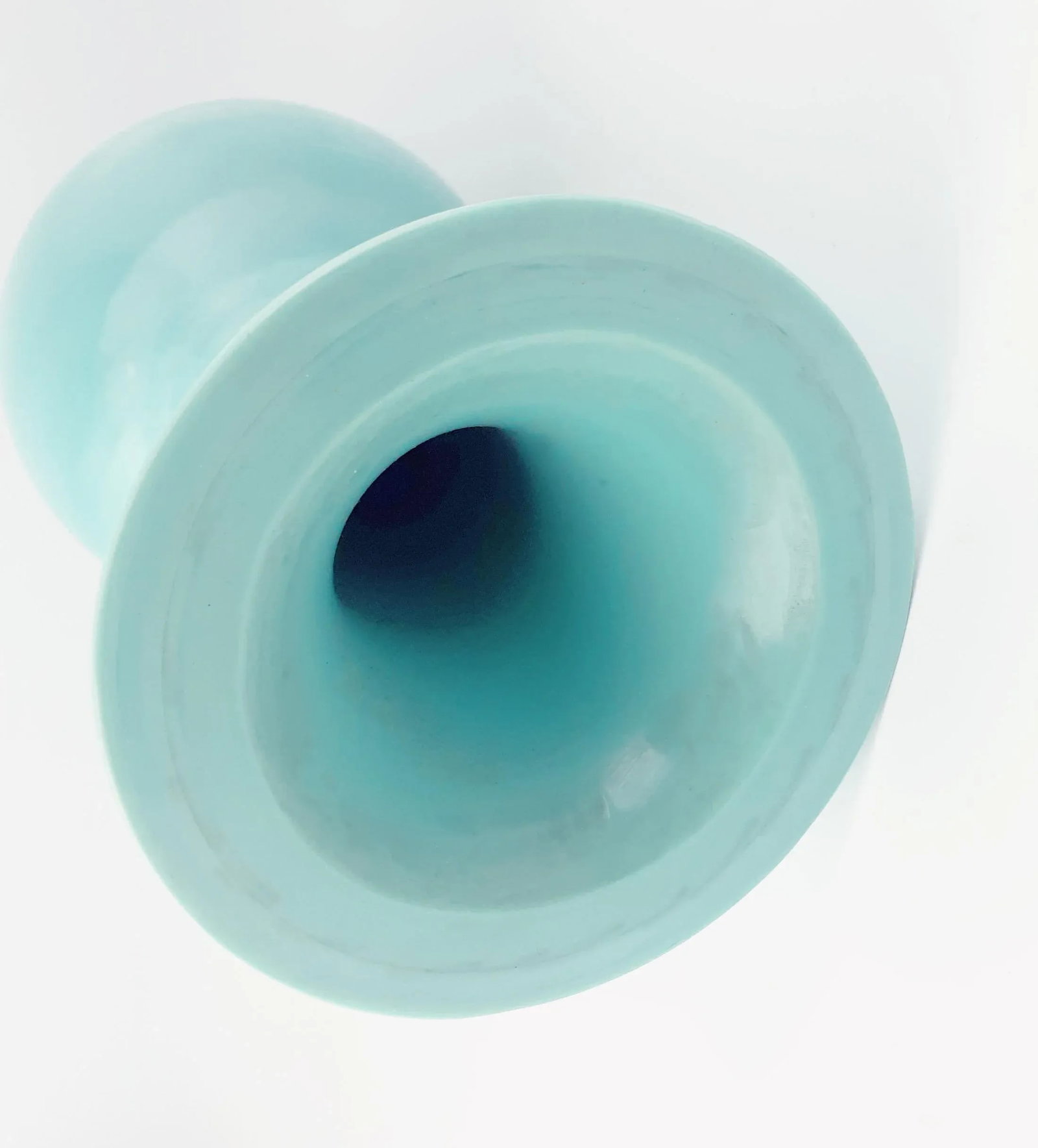 Early 20th Century Peking Glass Turquoise Liuyeping Vase - 5