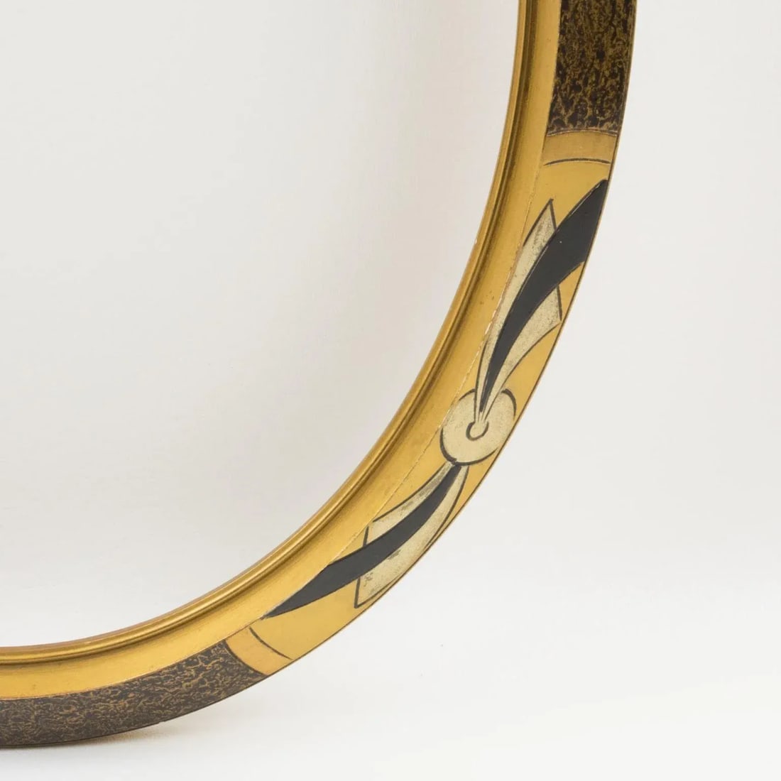 French Art Deco Gilded Wood Ovoid Frame for Painting, Drawing or Mirror - 5