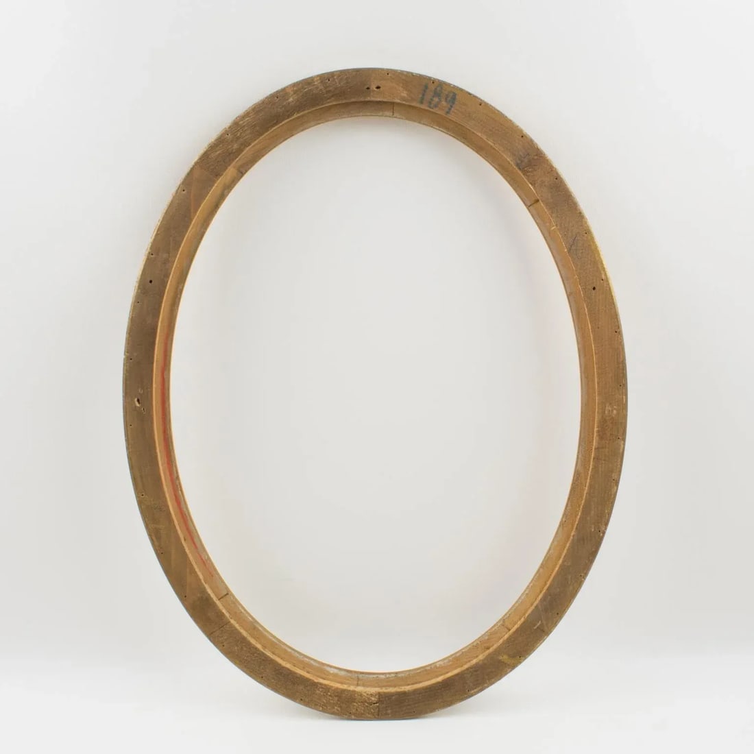 French Art Deco Gilded Wood Ovoid Frame for Painting, Drawing or Mirror - 6