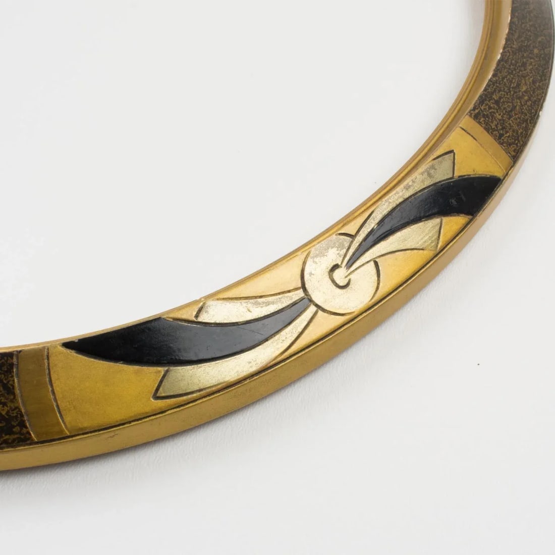 French Art Deco Gilded Wood Ovoid Frame for Painting, Drawing or Mirror - 7