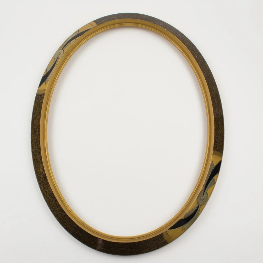 French Art Deco Gilded Wood Ovoid Frame for Painting, Drawing or Mirror - 8