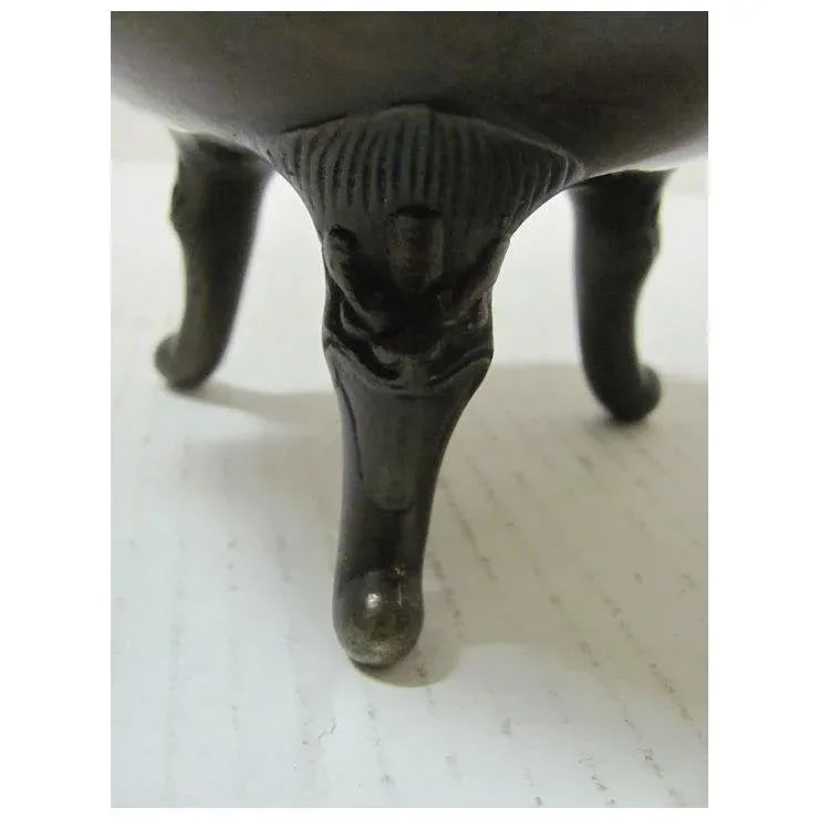 1910s Chinese Bronze Incense Foo Dog Burner - 6