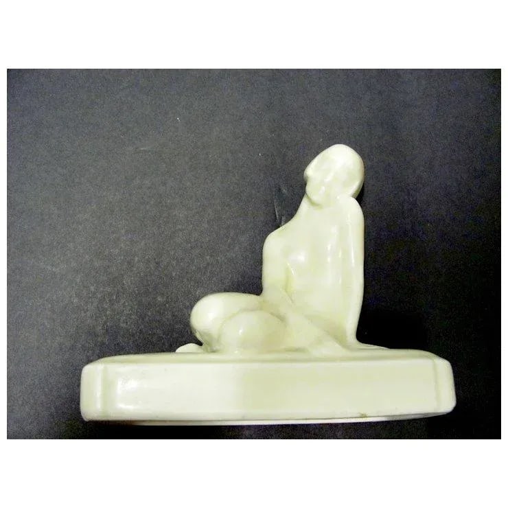 Art Deco Rookwood Paper Weight 1928 Signed Louise Abel - 3