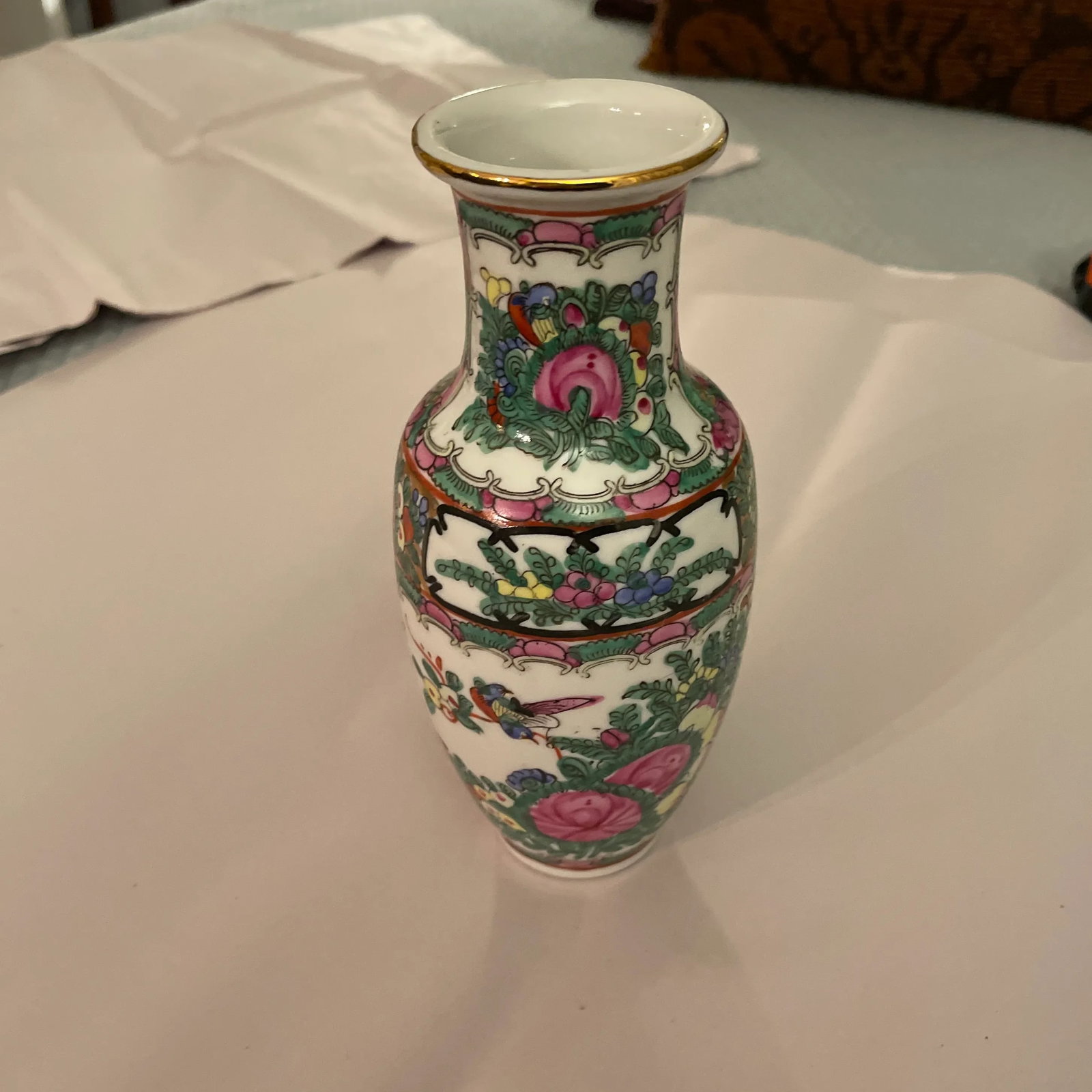 Vintage Famille Rose Vase - 4