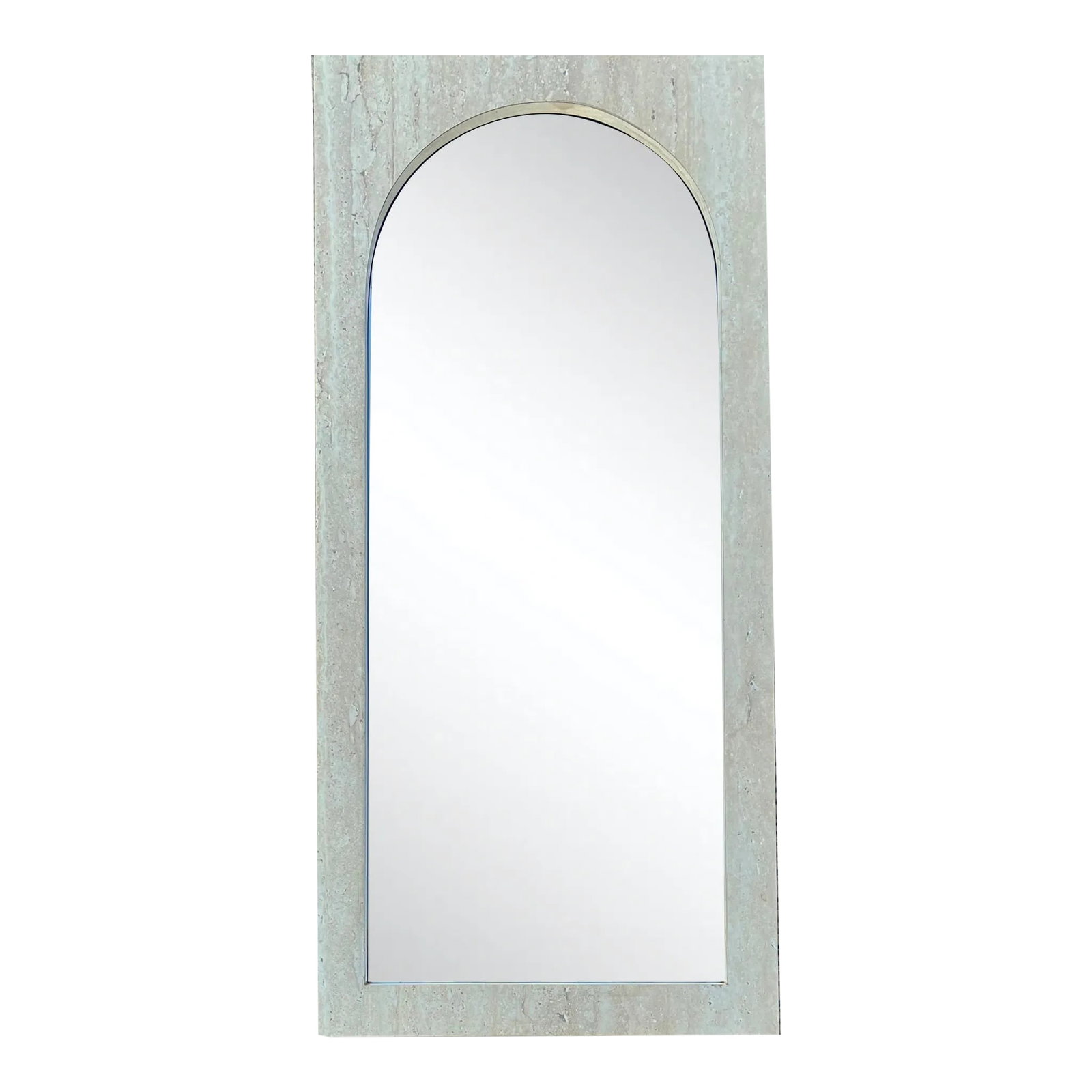 1980s Postmodern Marbleized Formica Wall Mirror: Large Vintage Postmodern Marbleized Wall Mirror. Circa 1980s Features a minimalist fully faux stone pattern laminated frame In excellent near mint original condition with very minor signs of wear and