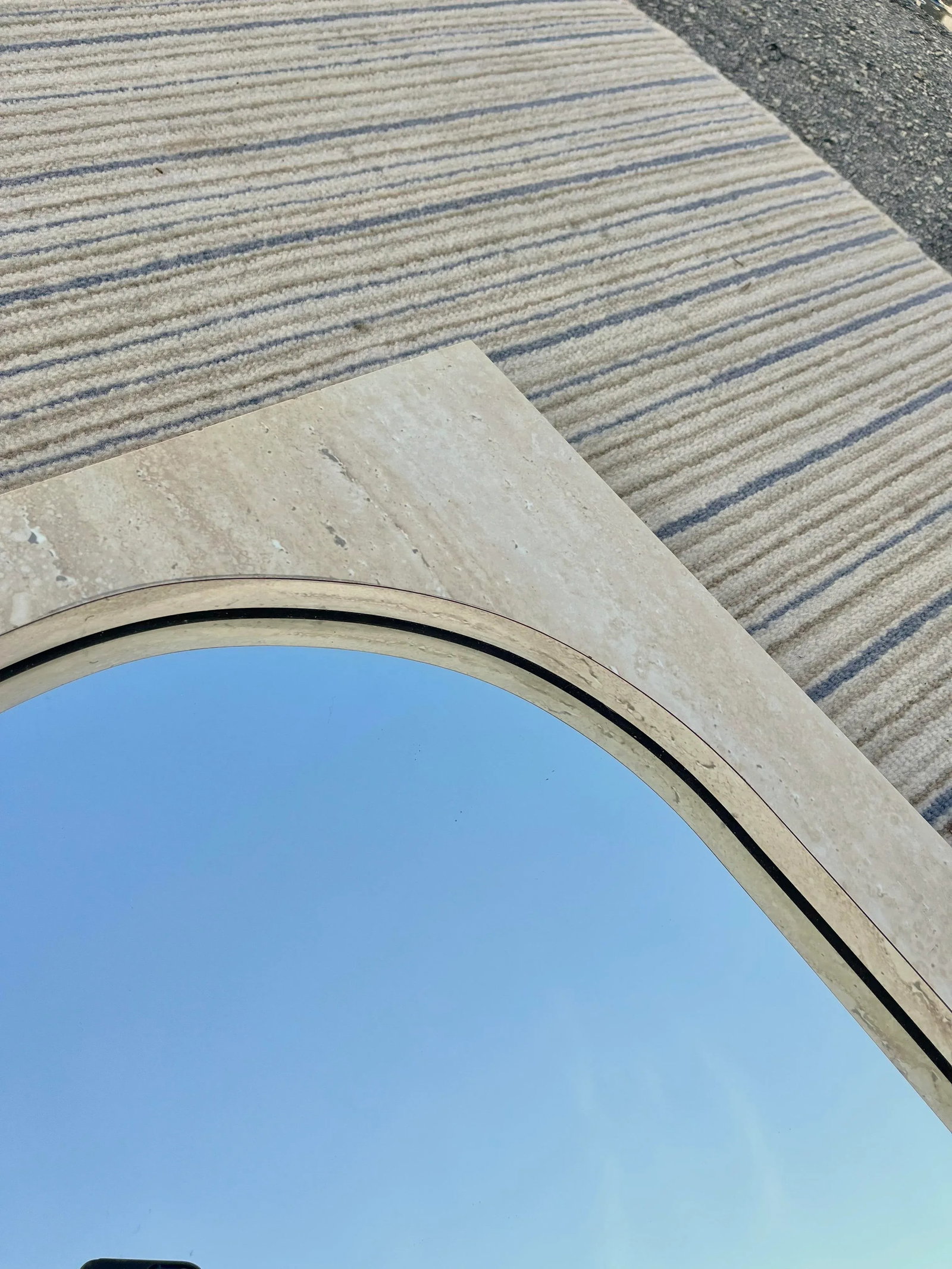 1980s Postmodern Marbleized Formica Wall Mirror - 7