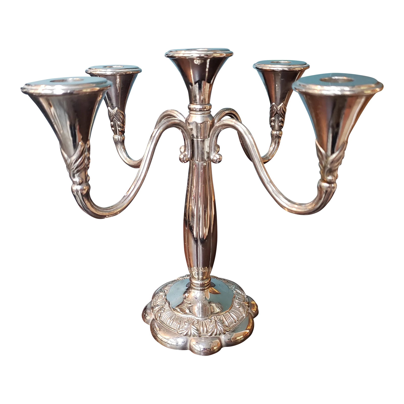Vintage Silver Five-Light Candelabra Candlesticks (1 of 9)