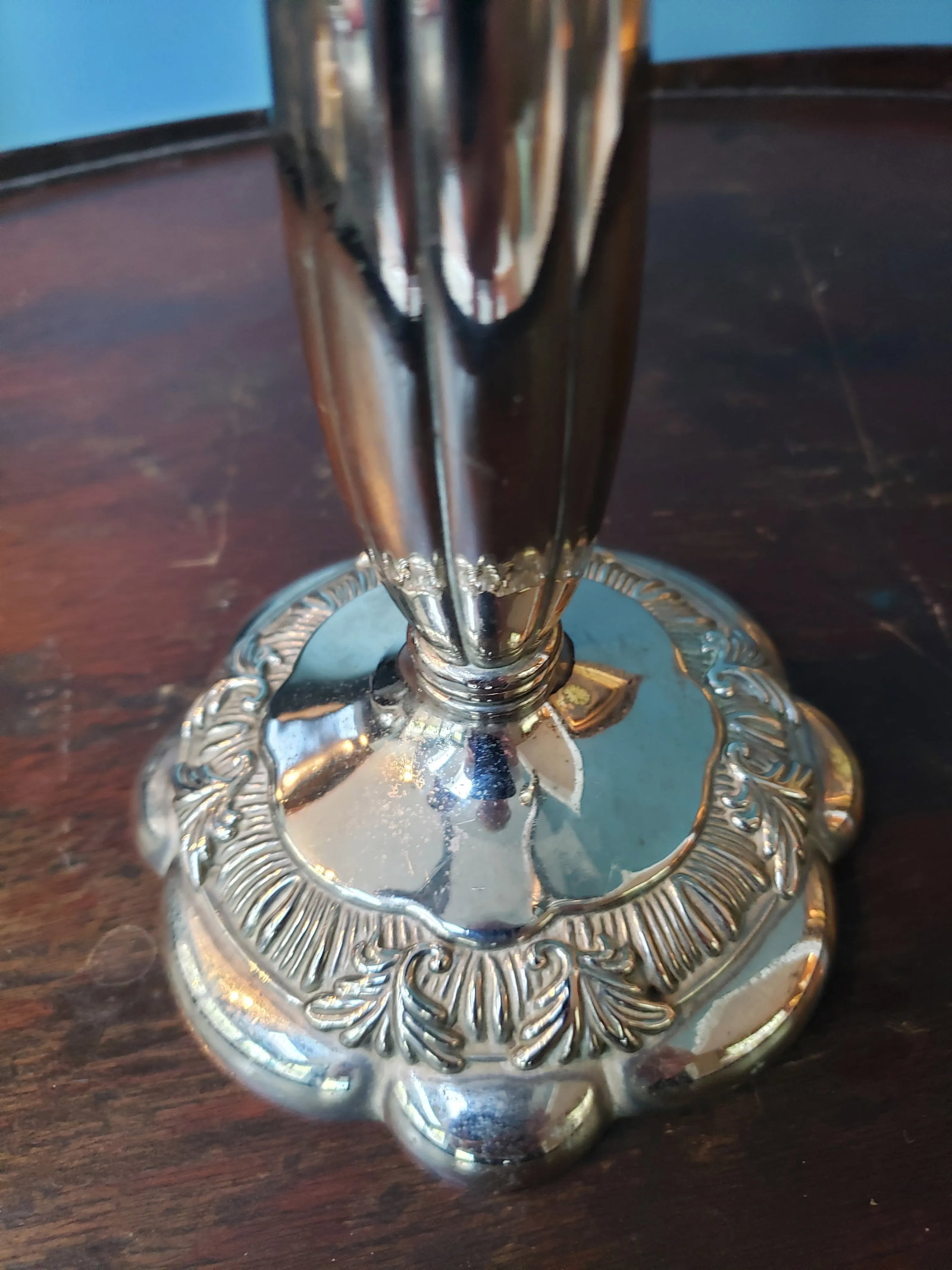 Vintage Silver Five-Light Candelabra Candlesticks - 4