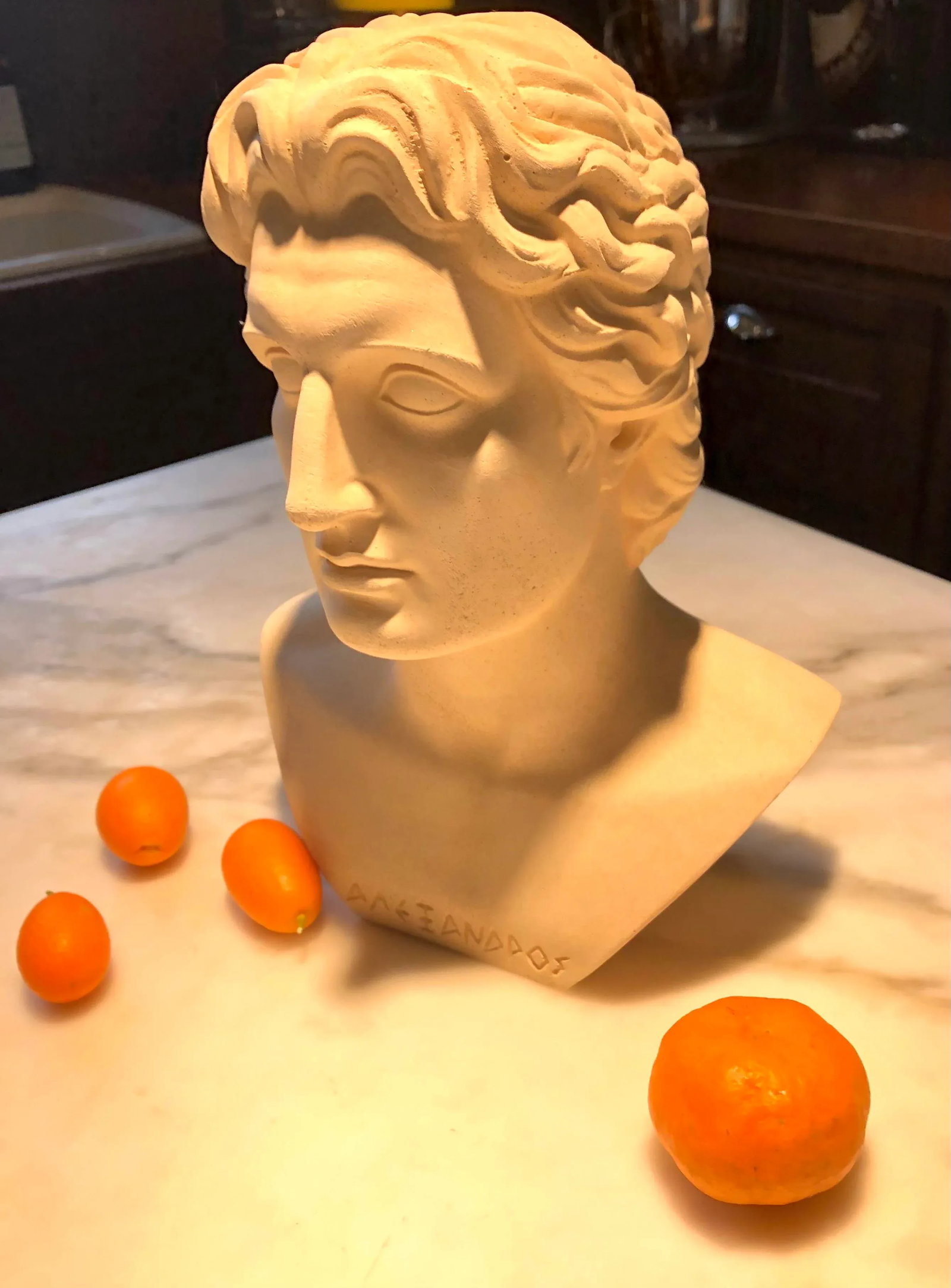 Vintage Sandstone Alexander Bust - 5