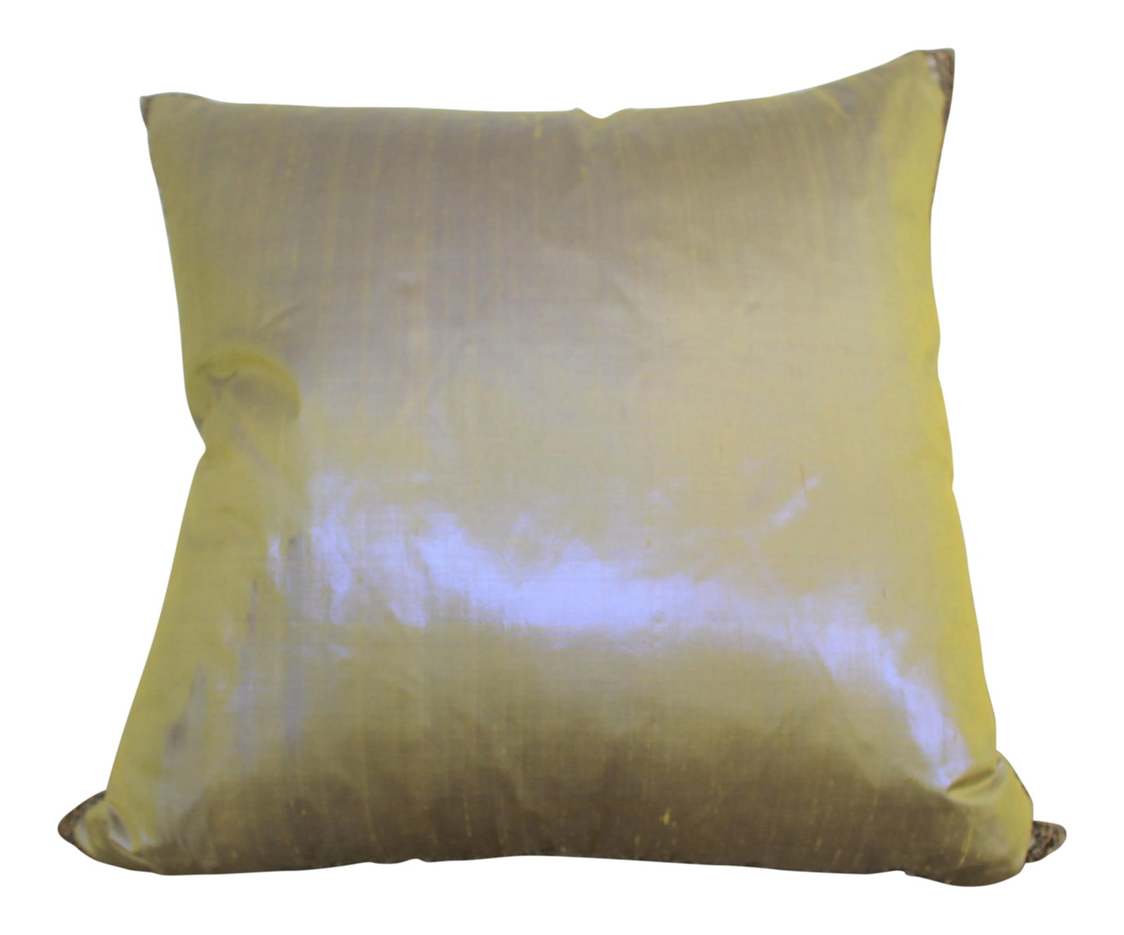 Isabelle H. Dual Color Metallic Silk Pillow: This is a one-of-a-kind 2-Color Metallic Silk Pillow by Isabelle H. Painted Textiles. The cover itself was made from 2-Color Iridescent Silk Fabric on the front, and single color Silk Fabric on the