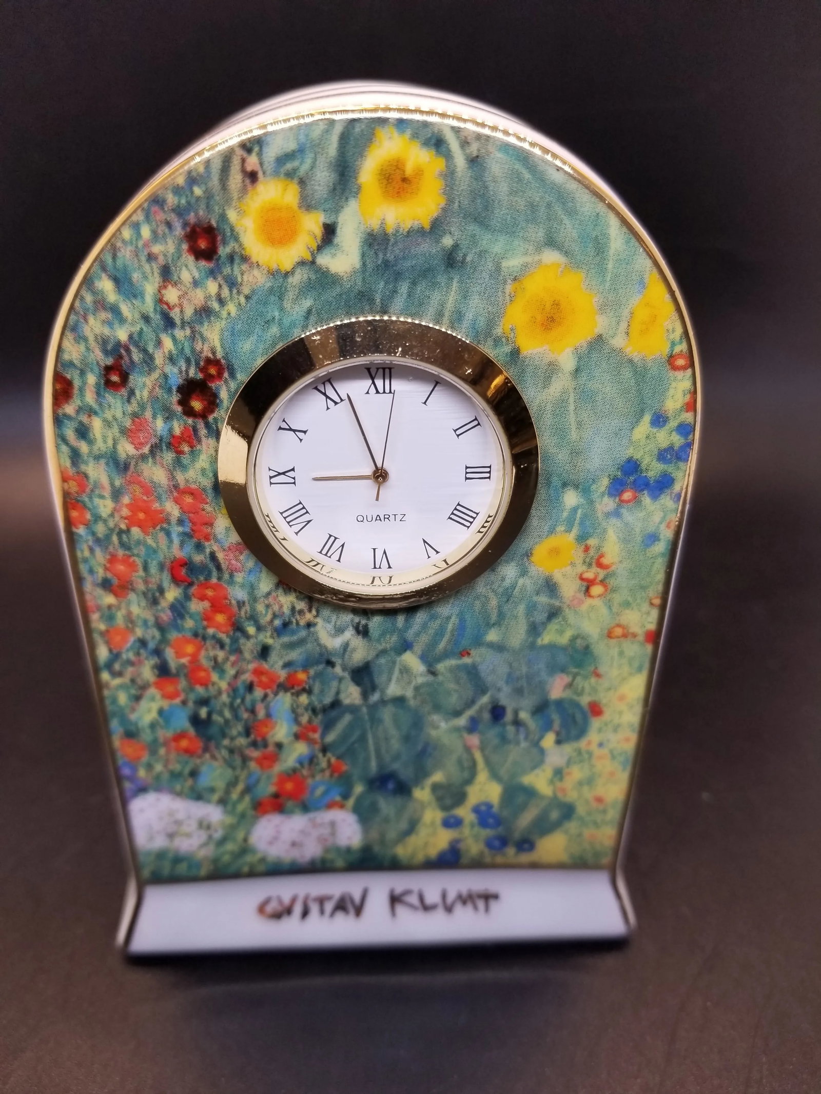 Vintage Goebel Artis Orbis Claude Monet Paintings "La Maison De l'Artiste Porcelain Clock Floral Art - 6