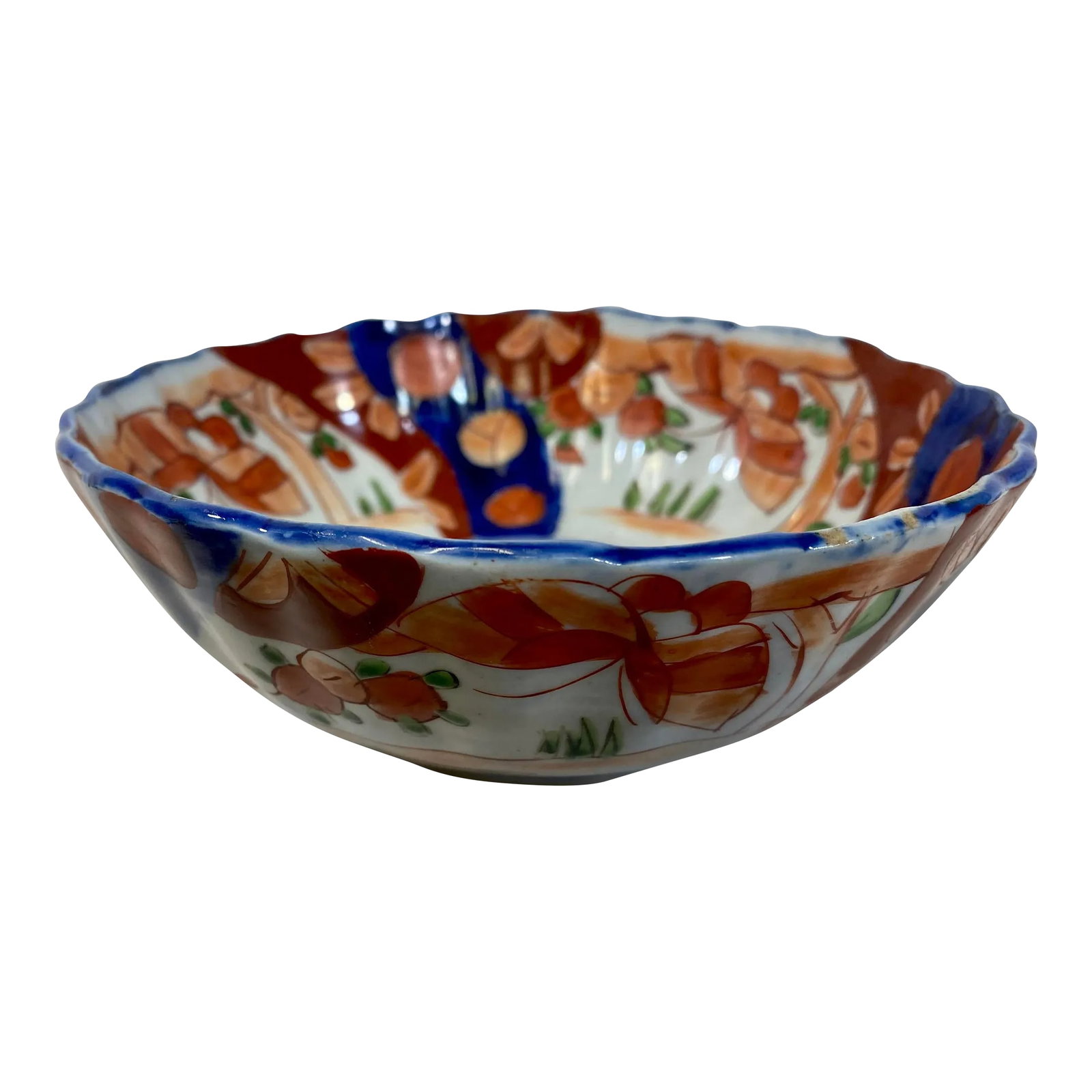 Antique Imari Bowl Hand Painted With Butterflies, Fruit and Floral Arrangements - Circa 1890: Antique Imari Bowl Hand Painted With Butterflies, Fruit and Floral Arrangements - Circa 1890. Measures 6 1/4" W x 6 1/4" D x 2 1/2" T Condition: Alterations: Original Condition Unaltered