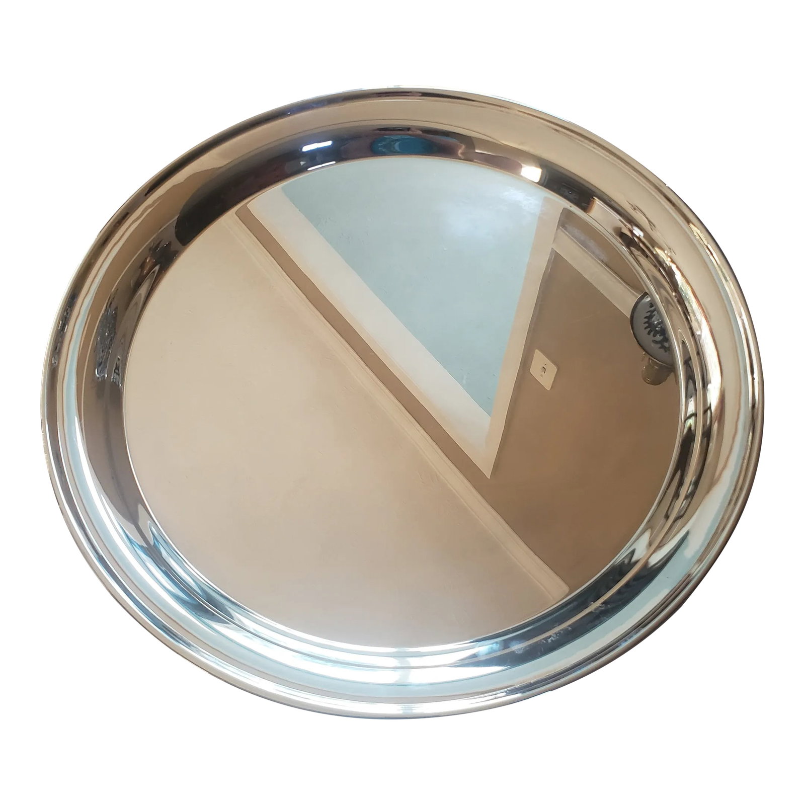Vintage Large Italian Silver Plated Gallery Tray: Elegant and classic Italian Silver plated tray made in Calegaro, Italy. Condition: Alterations: Original Condition Unaltered Imperfections: Some Imperfections Condition Notes: Beautiful condition - ve