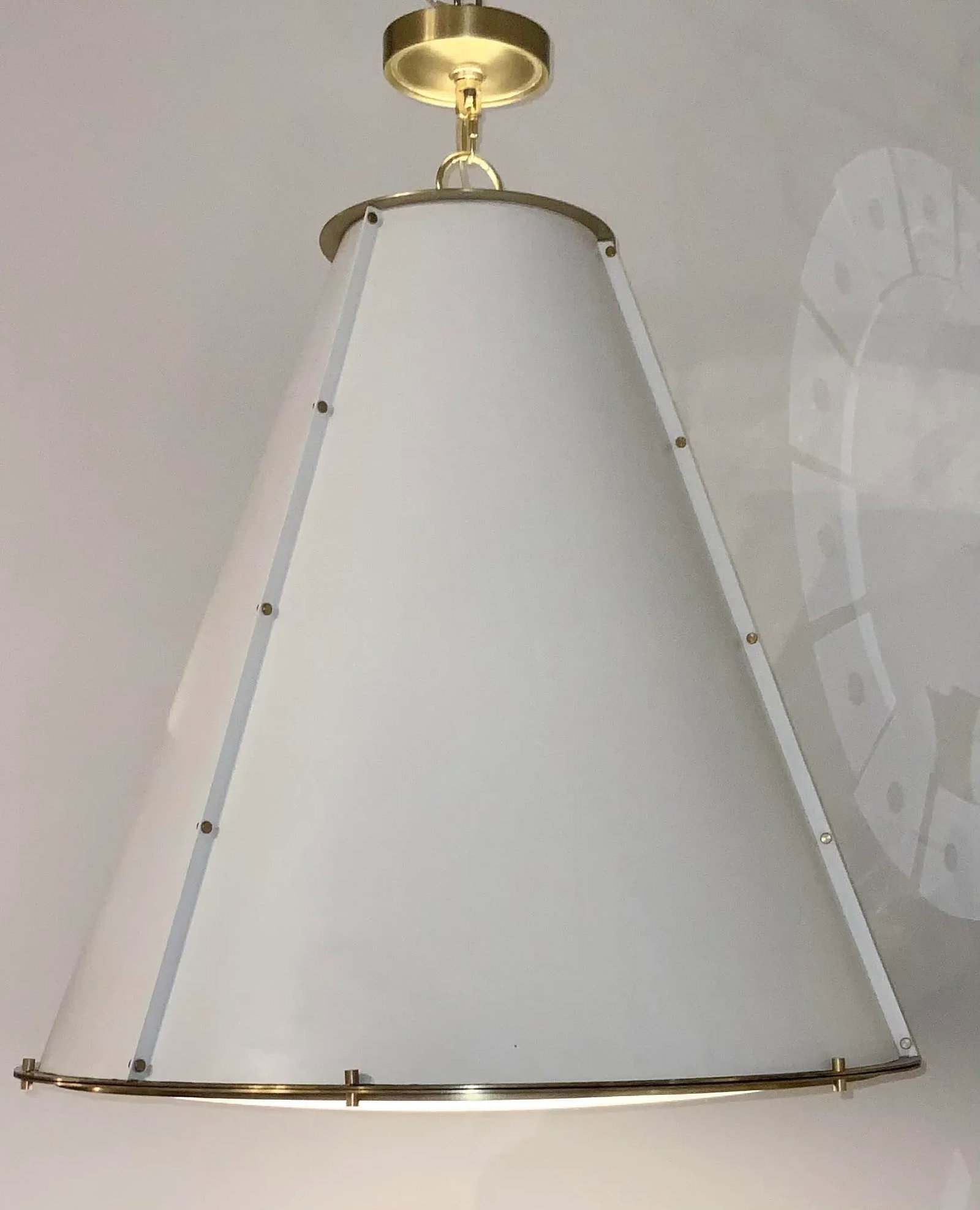 Regina Andrew Modern White and Gold French Maid Chandelier - 6
