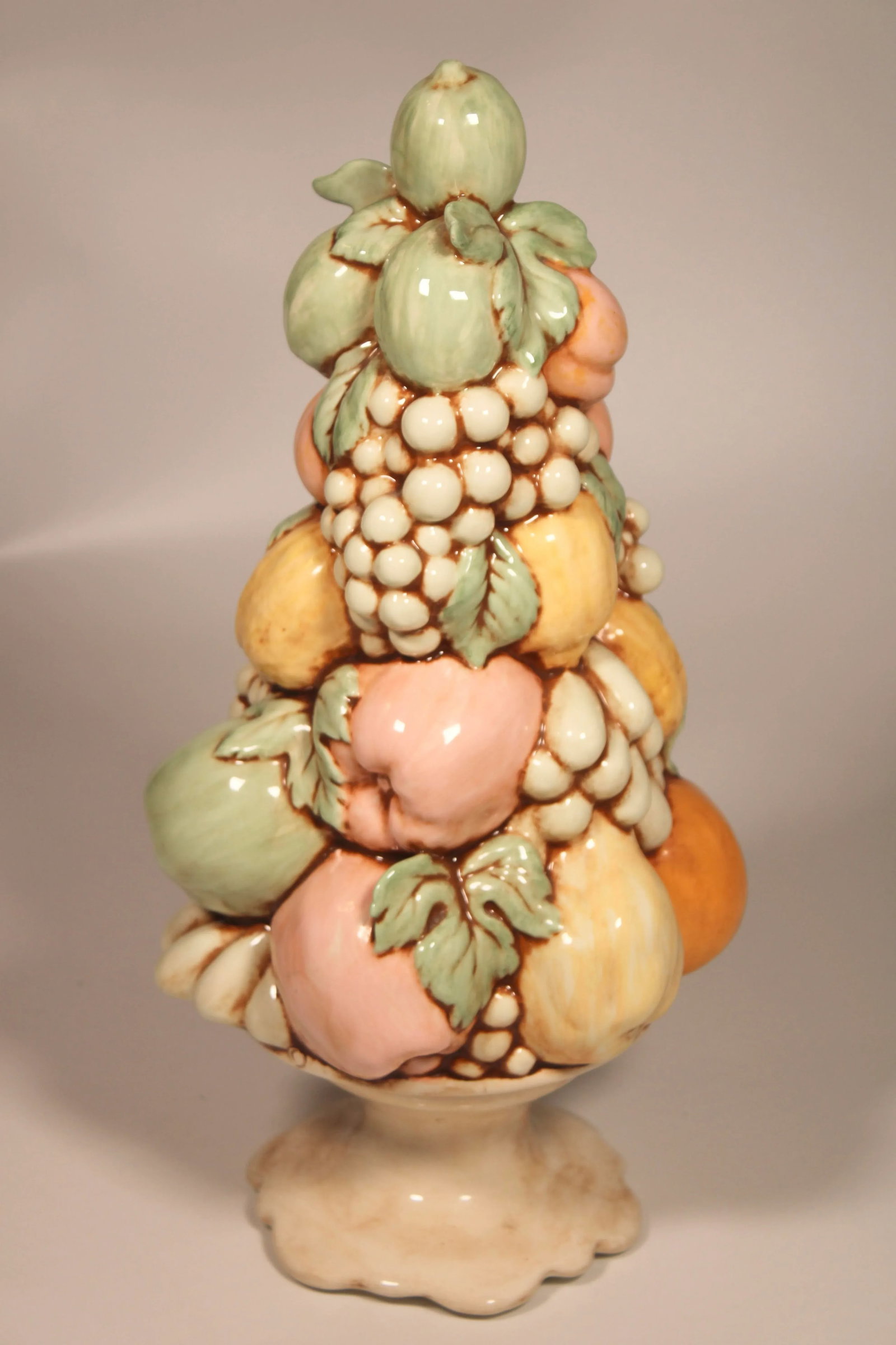Tall Vintage Italian Style Ceramic Fruit Topiary - 2